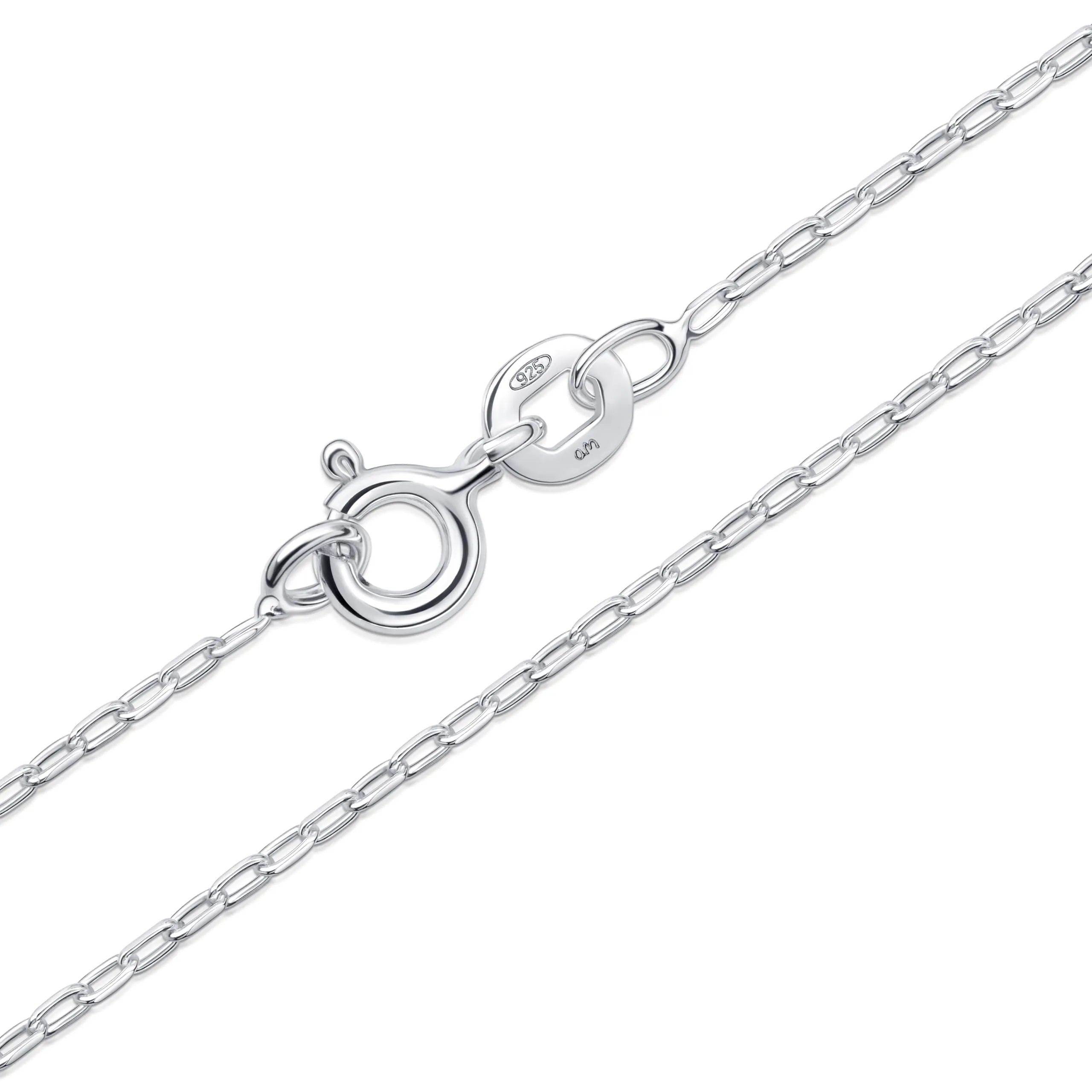 Amberta Catenina in Argento 925 Maglia Veneziana Quadrata 40 cm - immagine 1