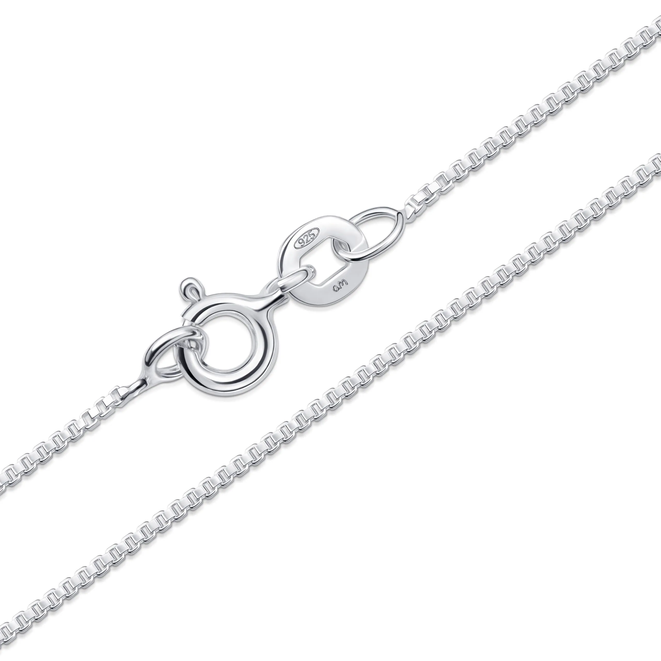 Amberta Catenina Argento 925 Maglia Veneziana, 40 cm - immagine 1
