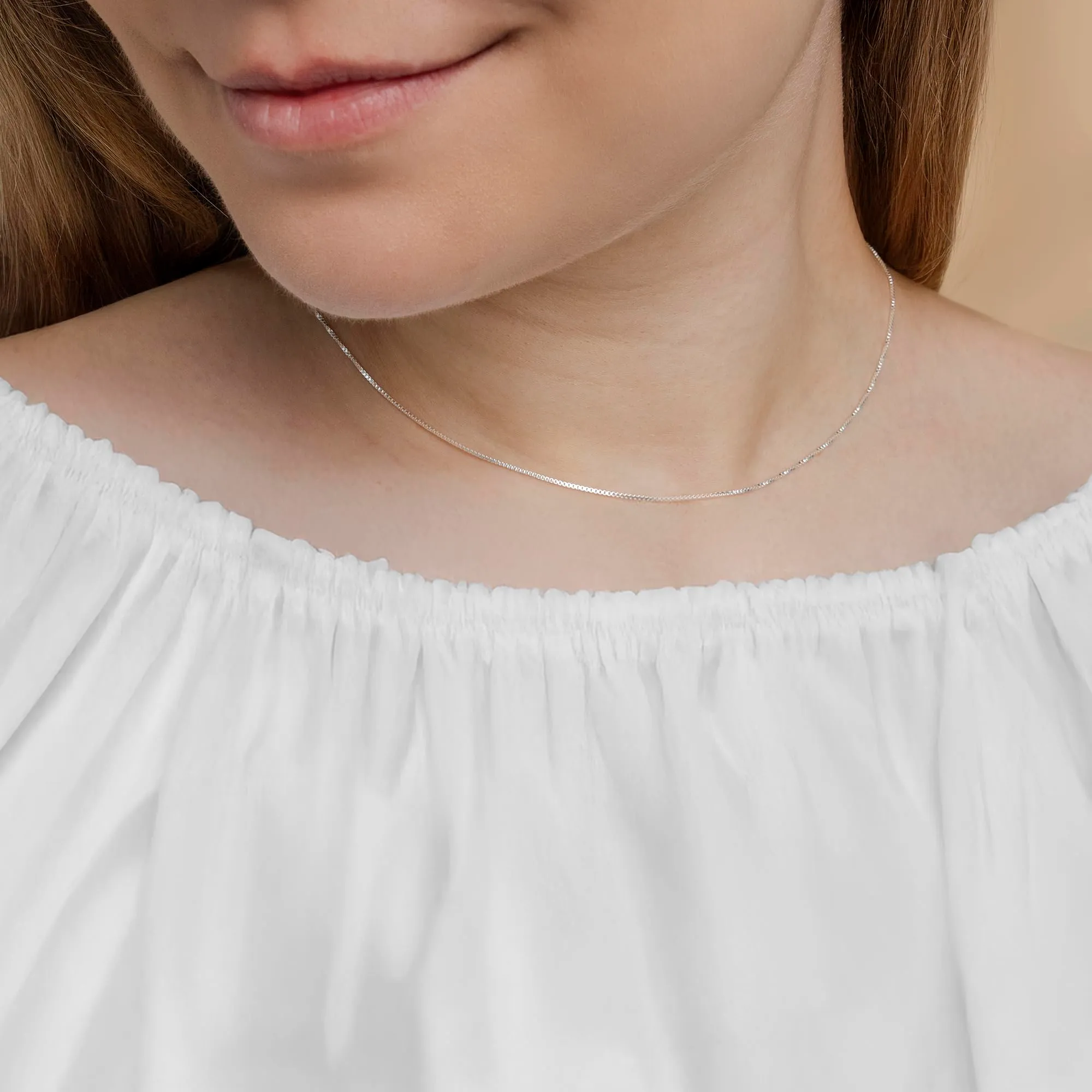 Amberta Catenina Argento 925 Maglia Veneziana, 40 cm - immagine 2
