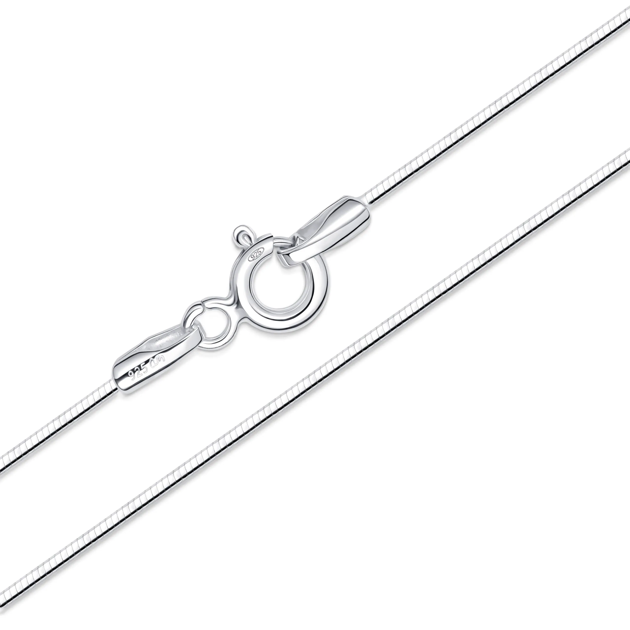 Amberta Catenina in Argento 925 Maglia Serpente, 55 cm - immagine 1