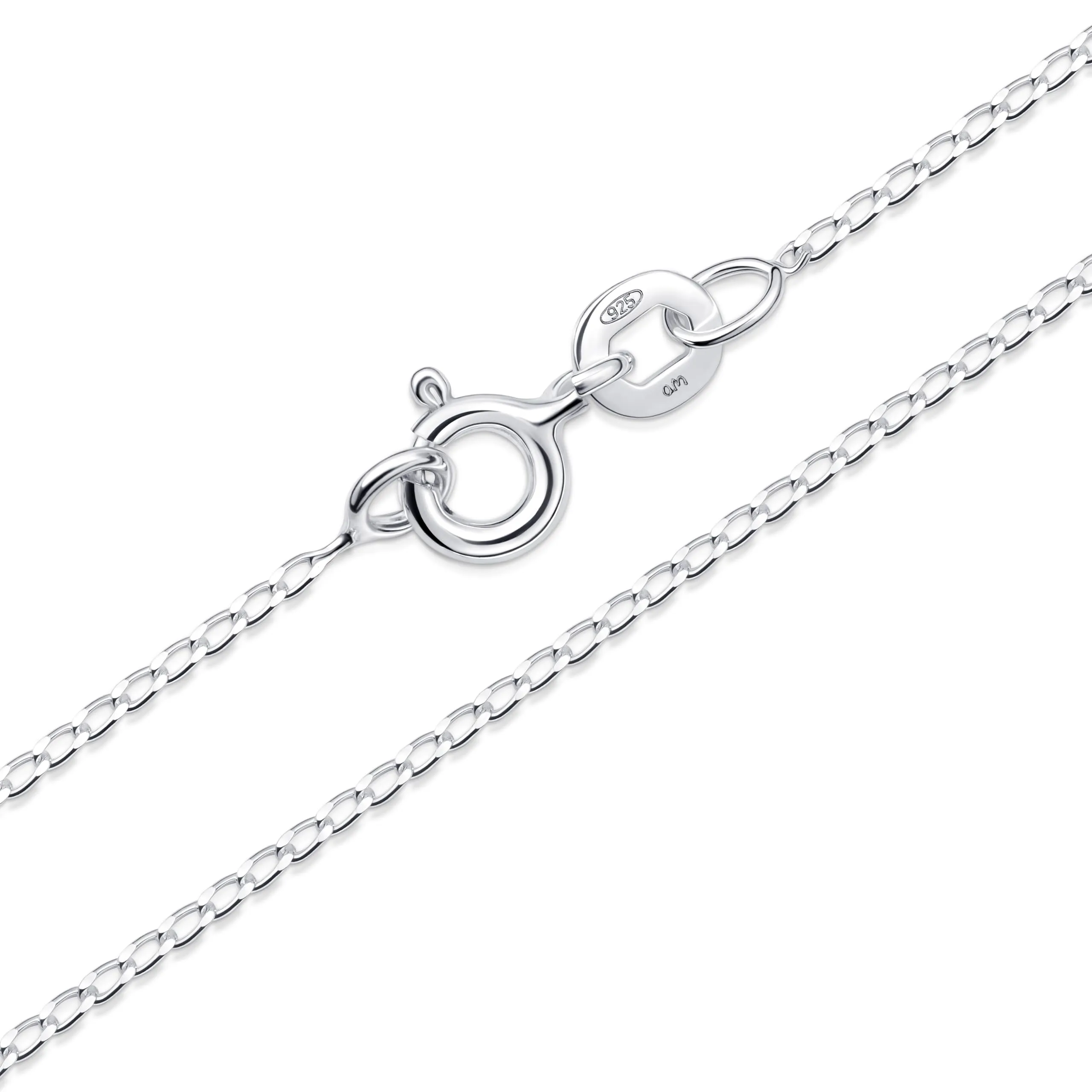 Amberta Catenina Argento 925 Maglia Veneziana Quadrata 45 cm - immagine 1