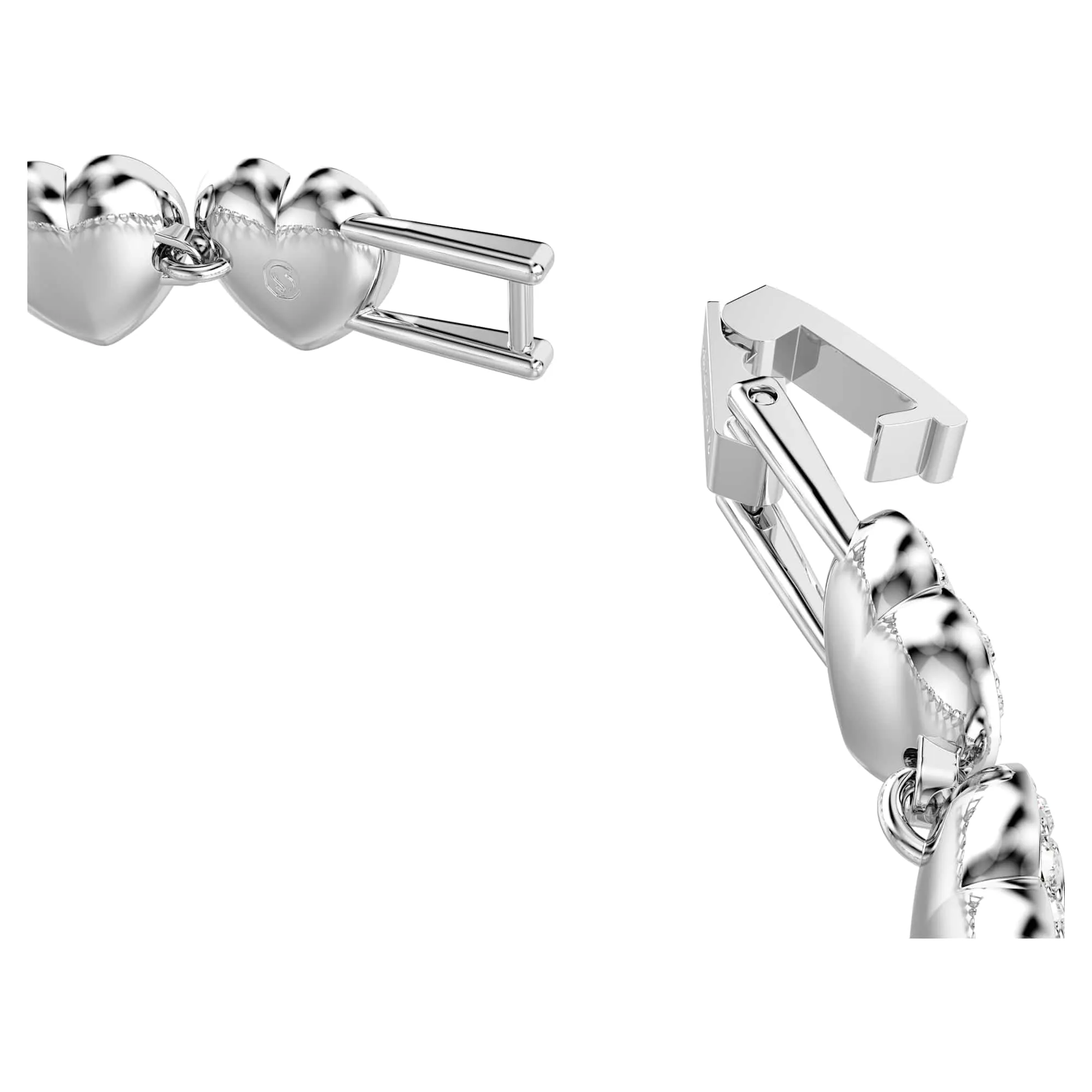 Swarovski Ariana Grande Bracciale Tennis con Pavé di Cristalli, Forma a Cuore, Placcatura in Tonalità Rodio, 16,8-21,8 cm - immagine 4