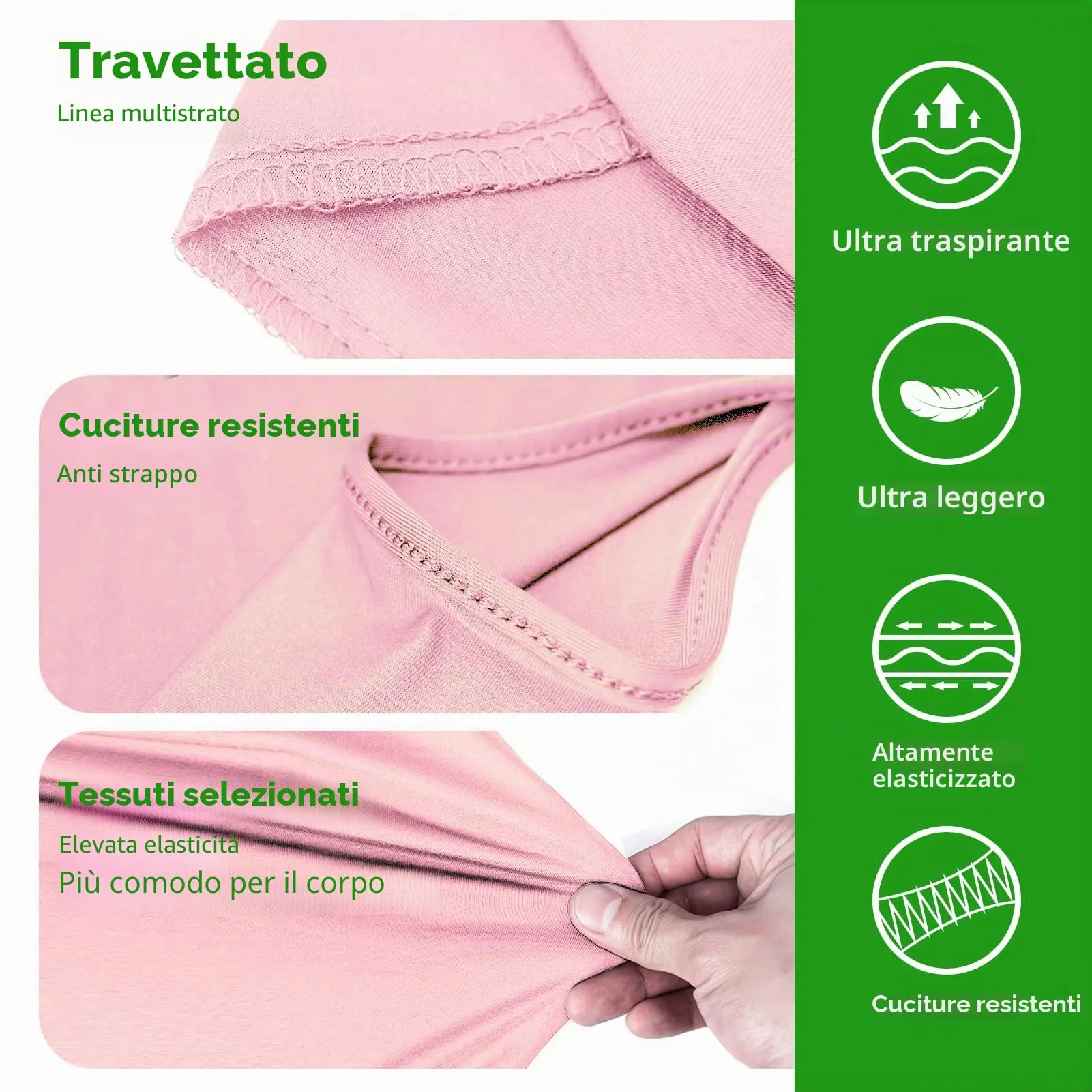 LONGKING Passamontagna Antivento Traspirante Rosa - immagine 2
