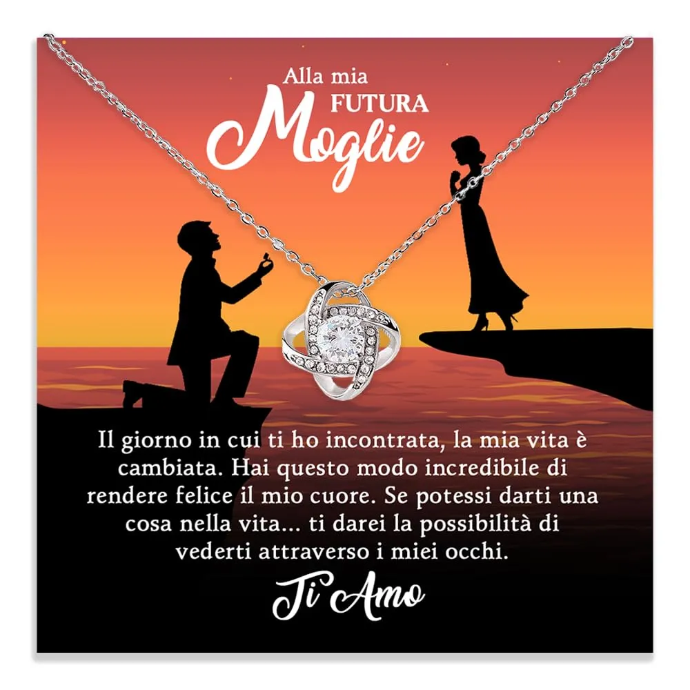 NONNA PROFESSIONISTA Collana Donna Alla mia Futura Moglie in Argento con Cofanetto e Dedica - immagine 1