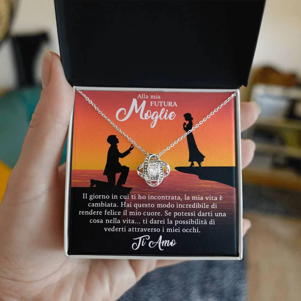 NONNA PROFESSIONISTA Collana Donna Alla mia Futura Moglie in Argento con Cofanetto e Dedica - immagine 2