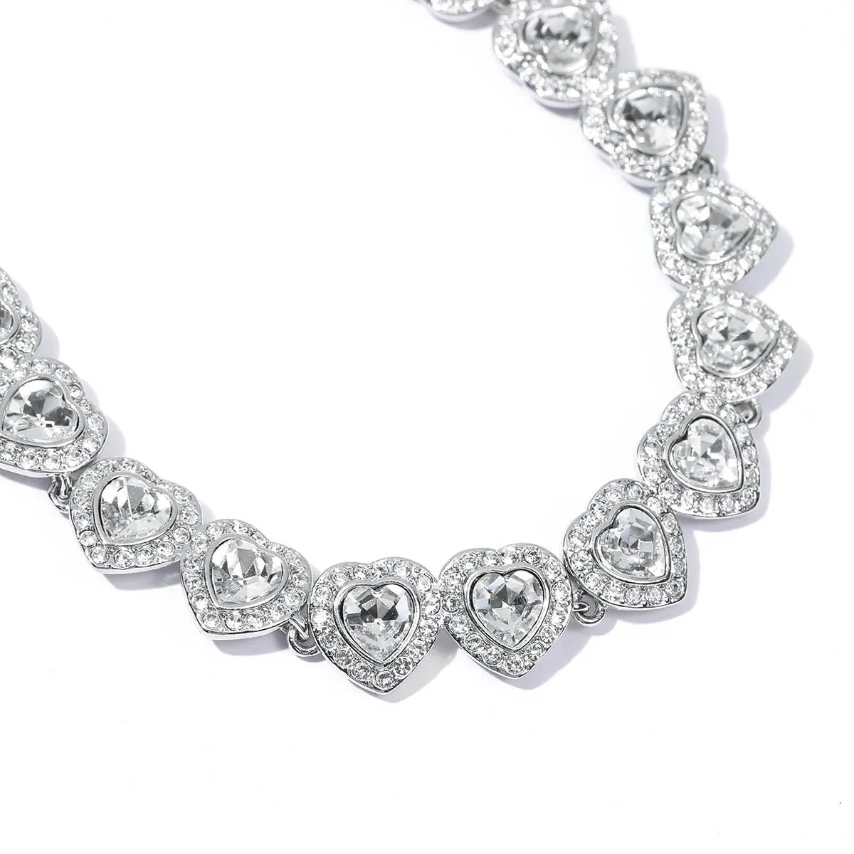 Set Collana e Braccialetti Angelica in Argento Sterling e Oro Bianco 18K con Cristalli e Zirconia, 17-19cm - immagine 3