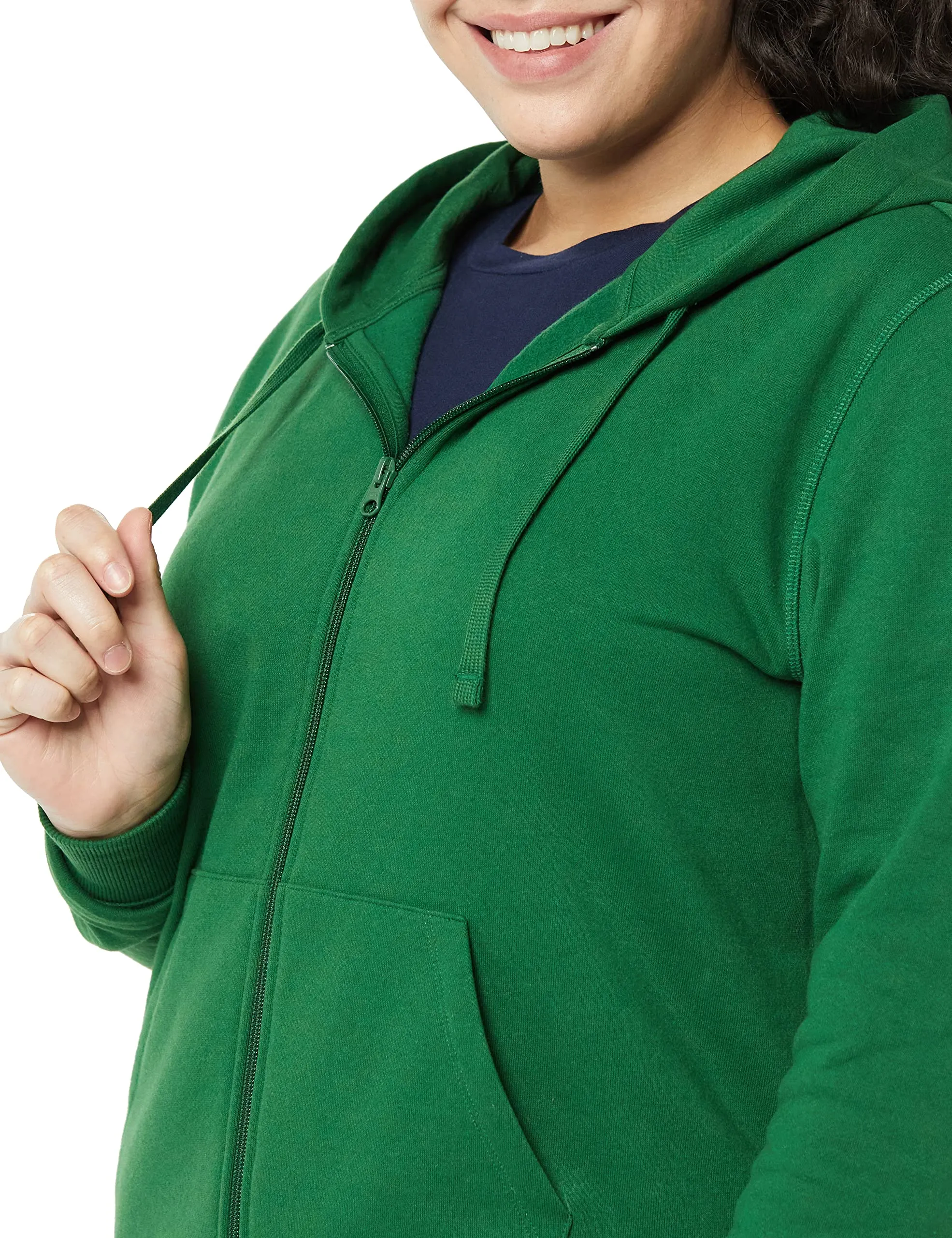 Amazon Essentials Felpa con Cappuccio e Zip Intera da Donna, Verde, XXL - immagine 6