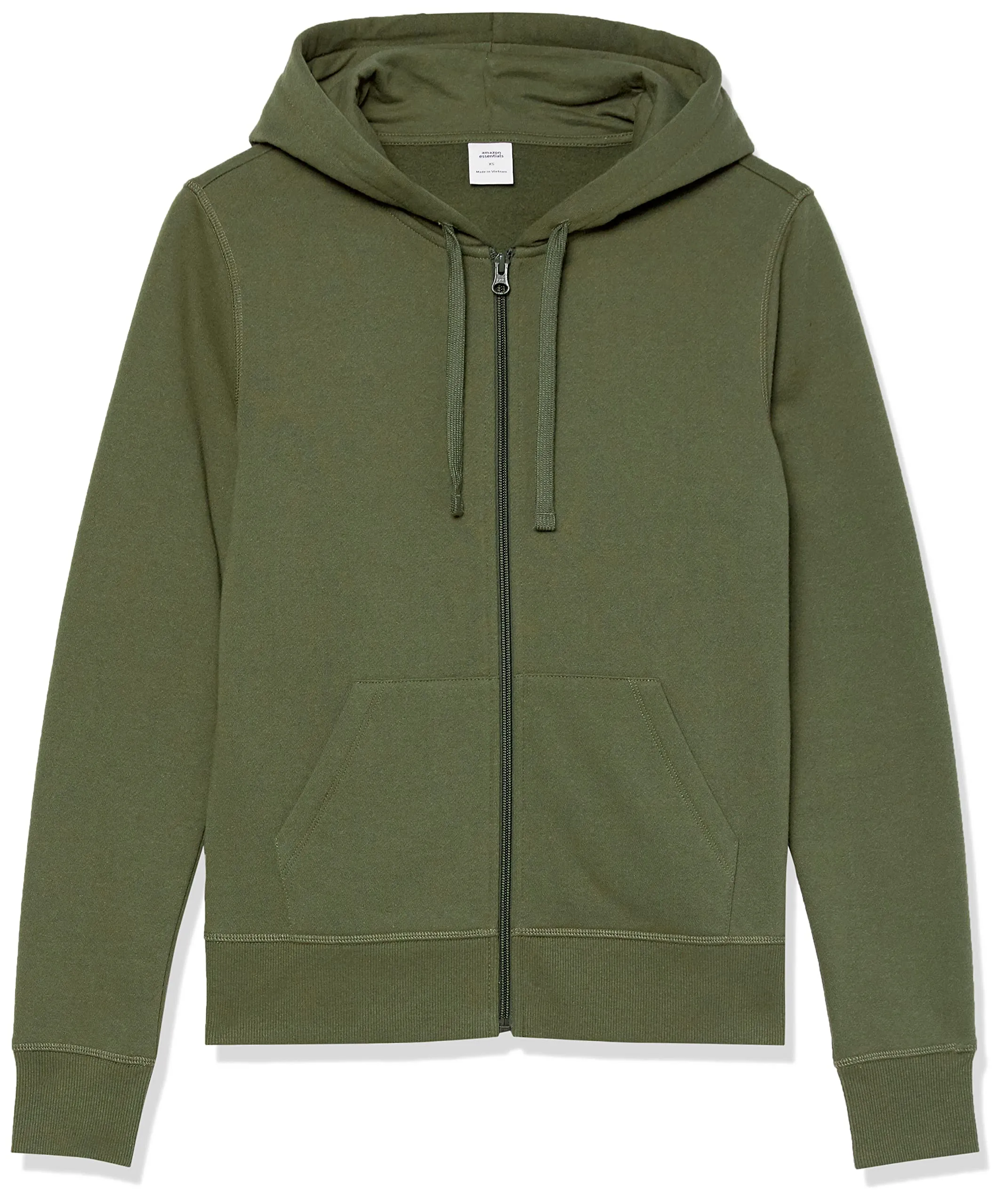 Amazon Essentials Felpa con Cappuccio e Zip Intera da Donna, Verde Oliva Scuro, XL - immagine 9