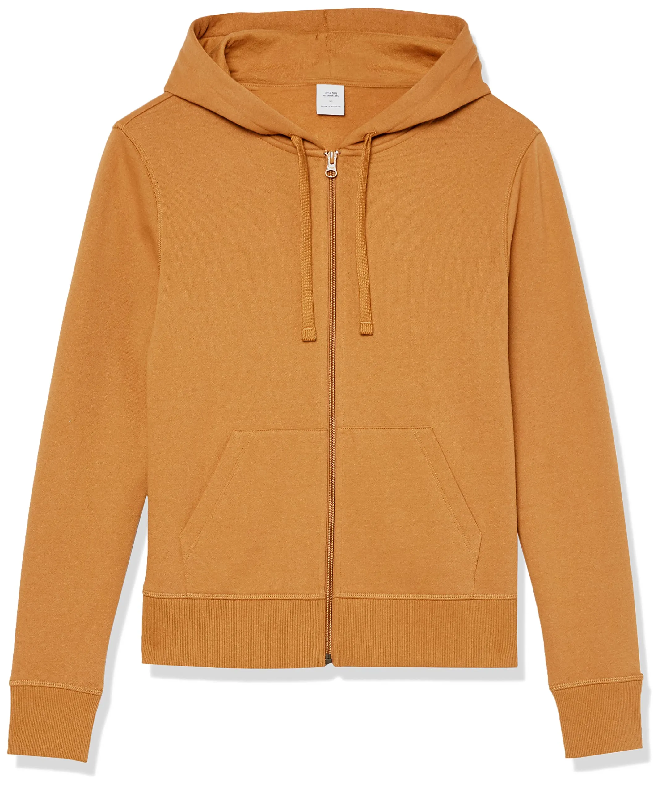 Amazon Essentials Felpa con Cappuccio e Zip Intera da Donna, Cammello Scuro, S - immagine 9