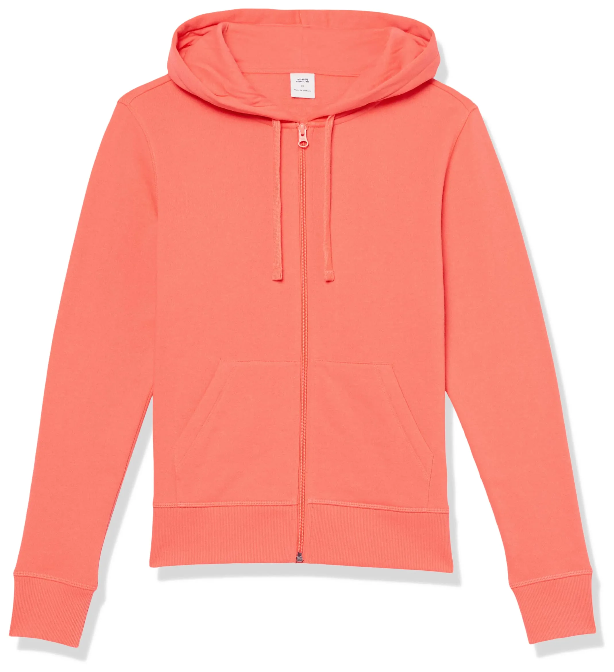 Amazon Essentials Felpa con Cappuccio da Donna in Pile di Spugna Francese con Zip Intera, Rosa Brillante, XS - immagine 9
