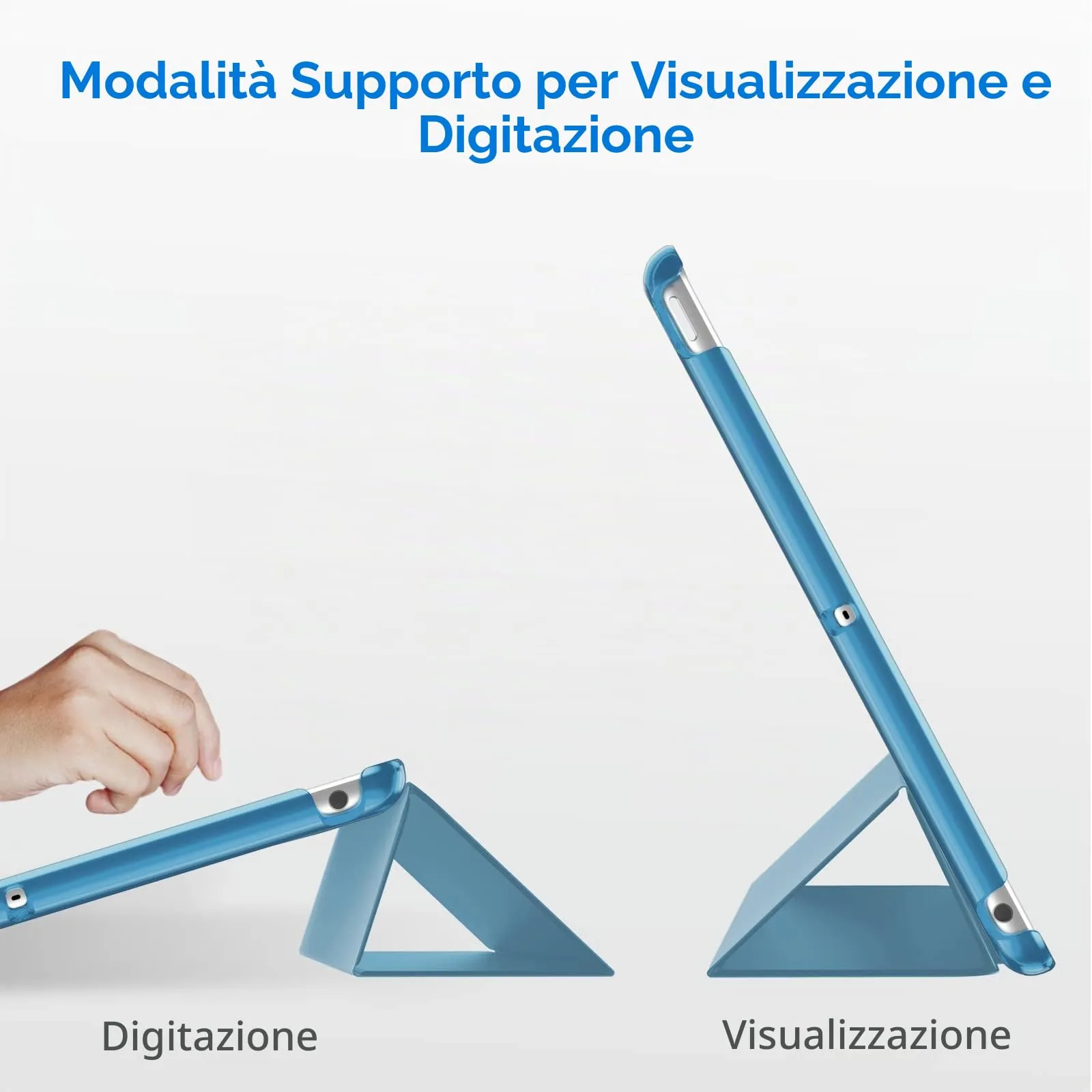 JETech Custodia per iPad 9ª/8ª/7ª Gen 10,2", Blu - immagine 5