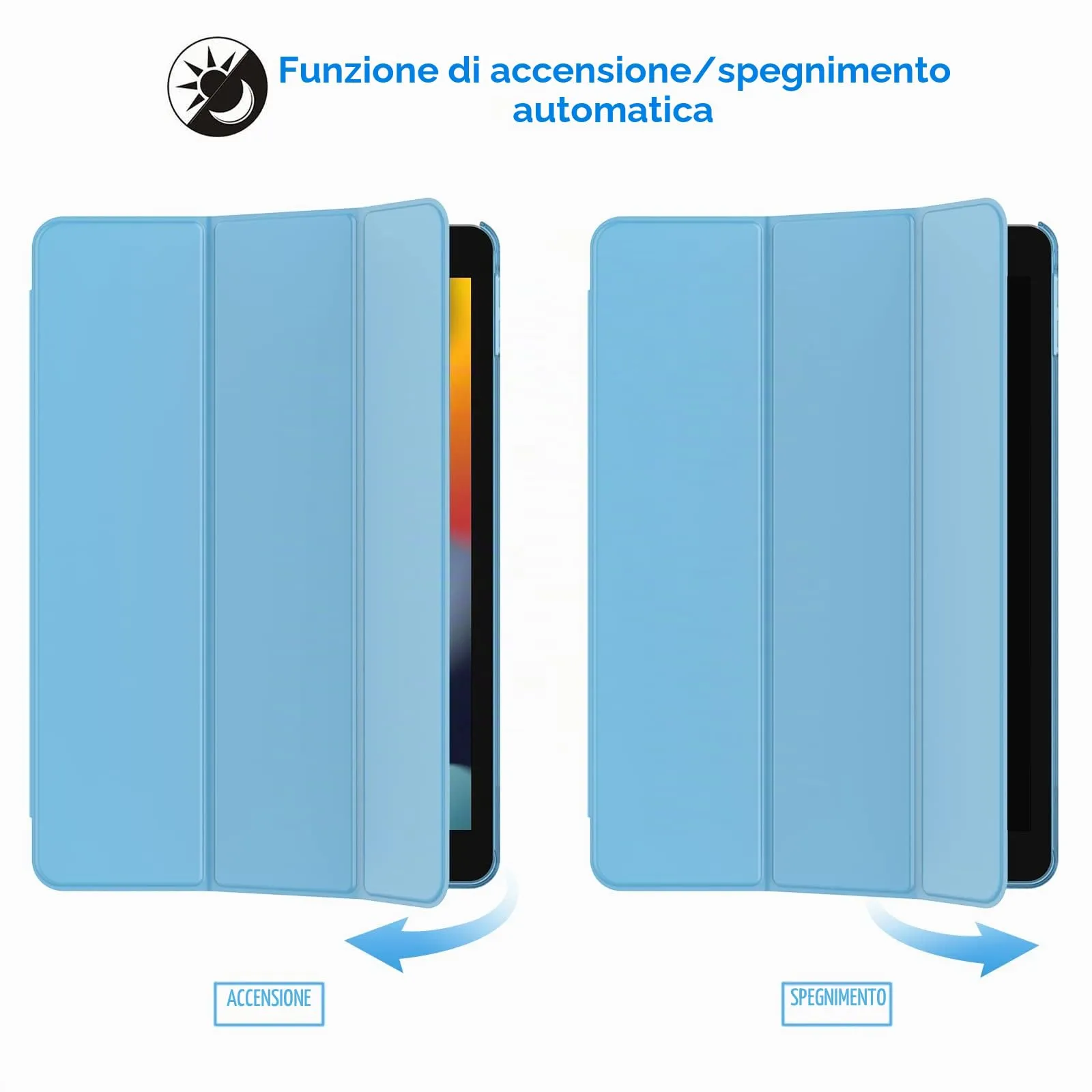 JETech Custodia per iPad 9ª/8ª/7ª Gen 10,2", Blu - immagine 6