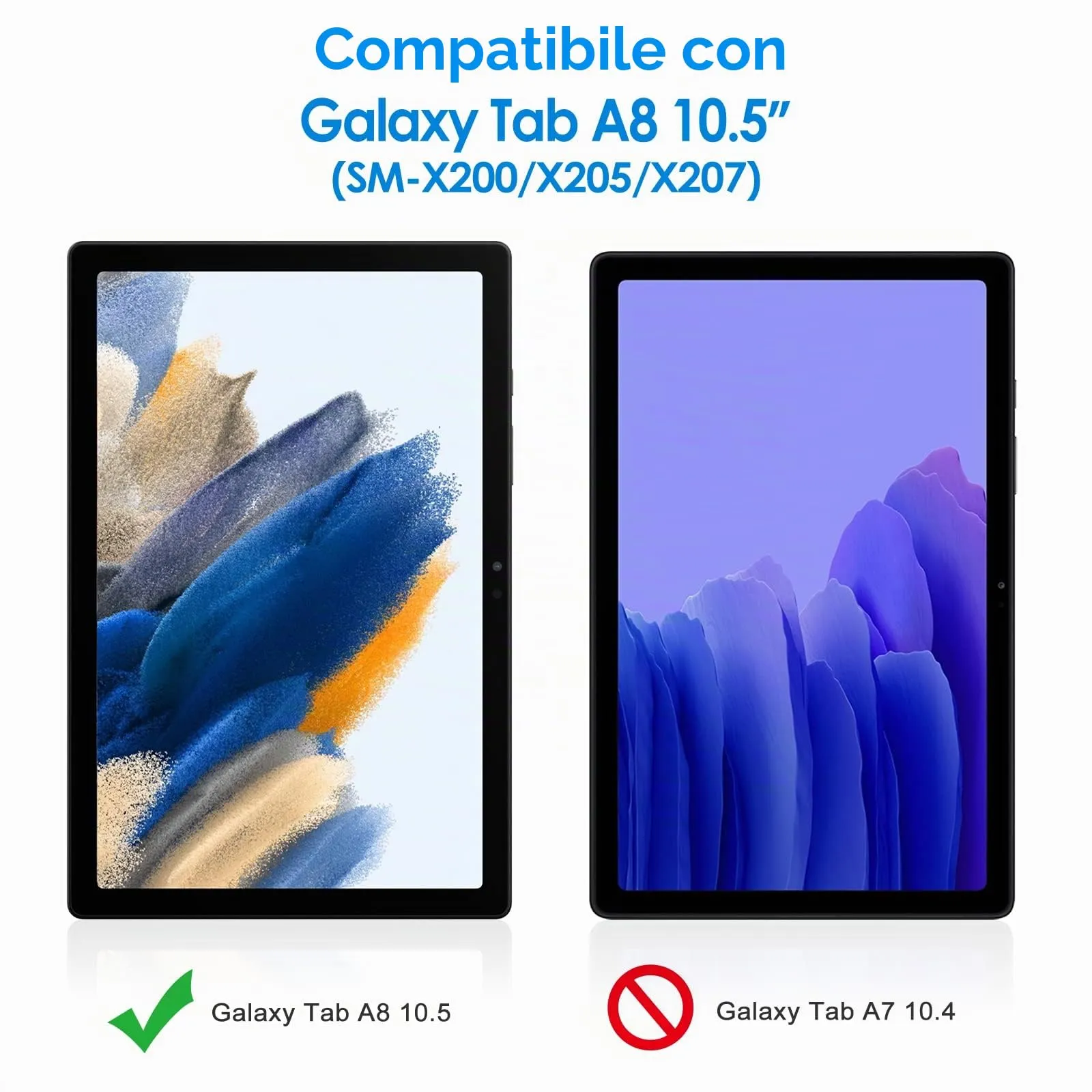 JETech Pellicola Protettiva in Vetro Temperato per Samsung Galaxy Tab A8 10,5" (2021), 2 Pezzi - immagine 2