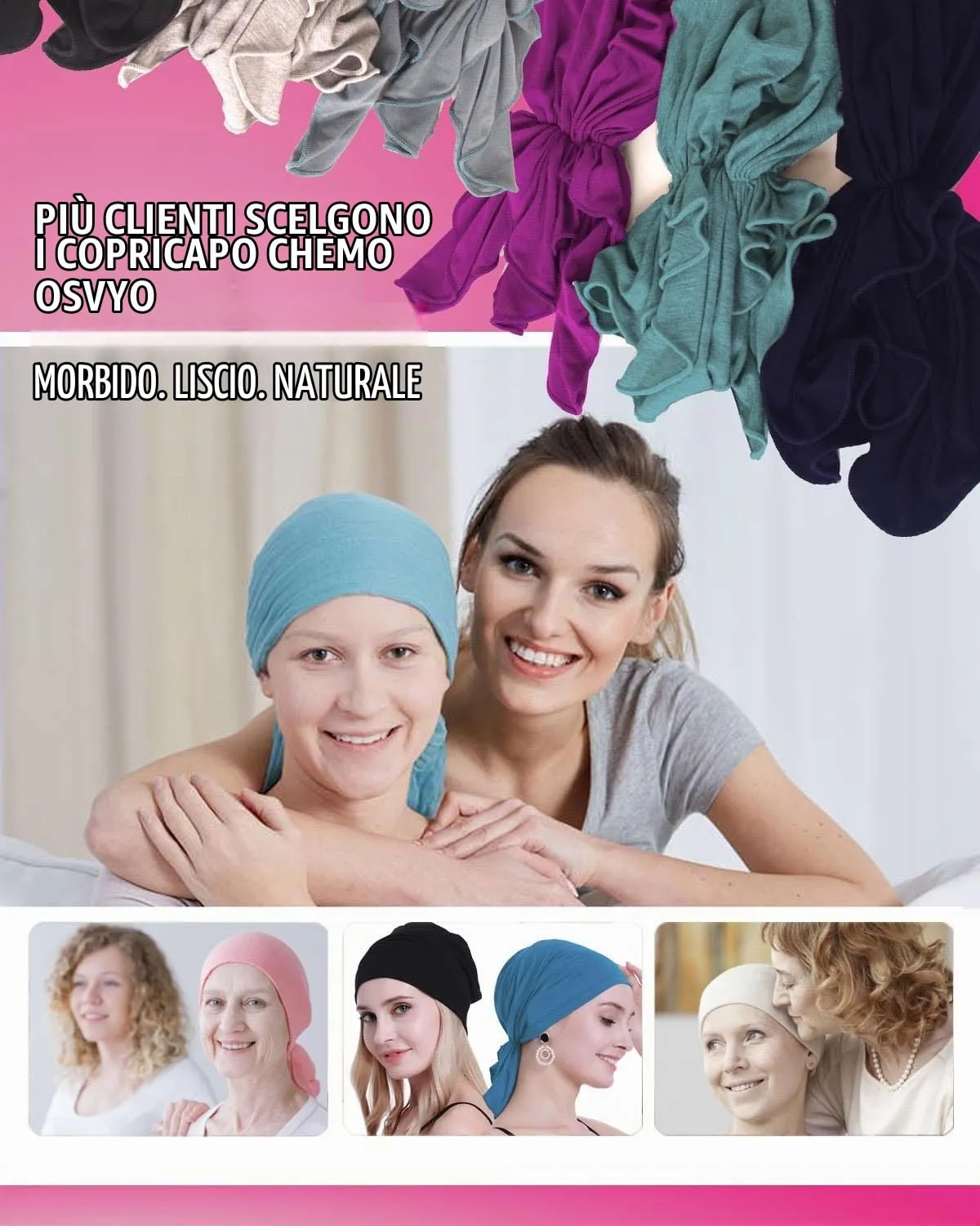 osvyo Foulard in bambù per donne, Taglia unica - immagine 7