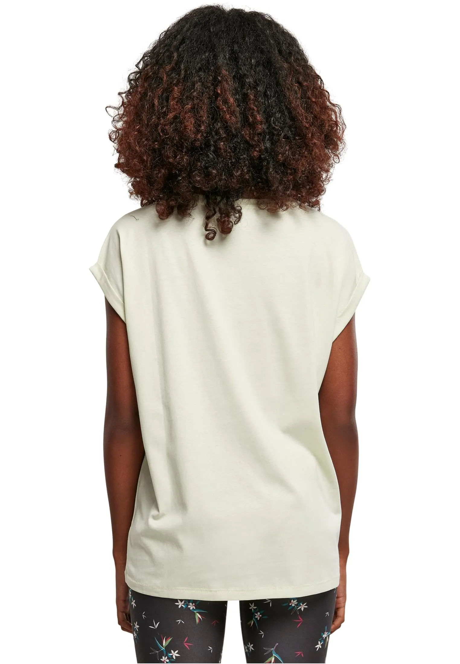 Urban Classics T-shirt da Donna con Manica Arrotolata, Cotone, Rosso Ciliegia, XXL - immagine 3
