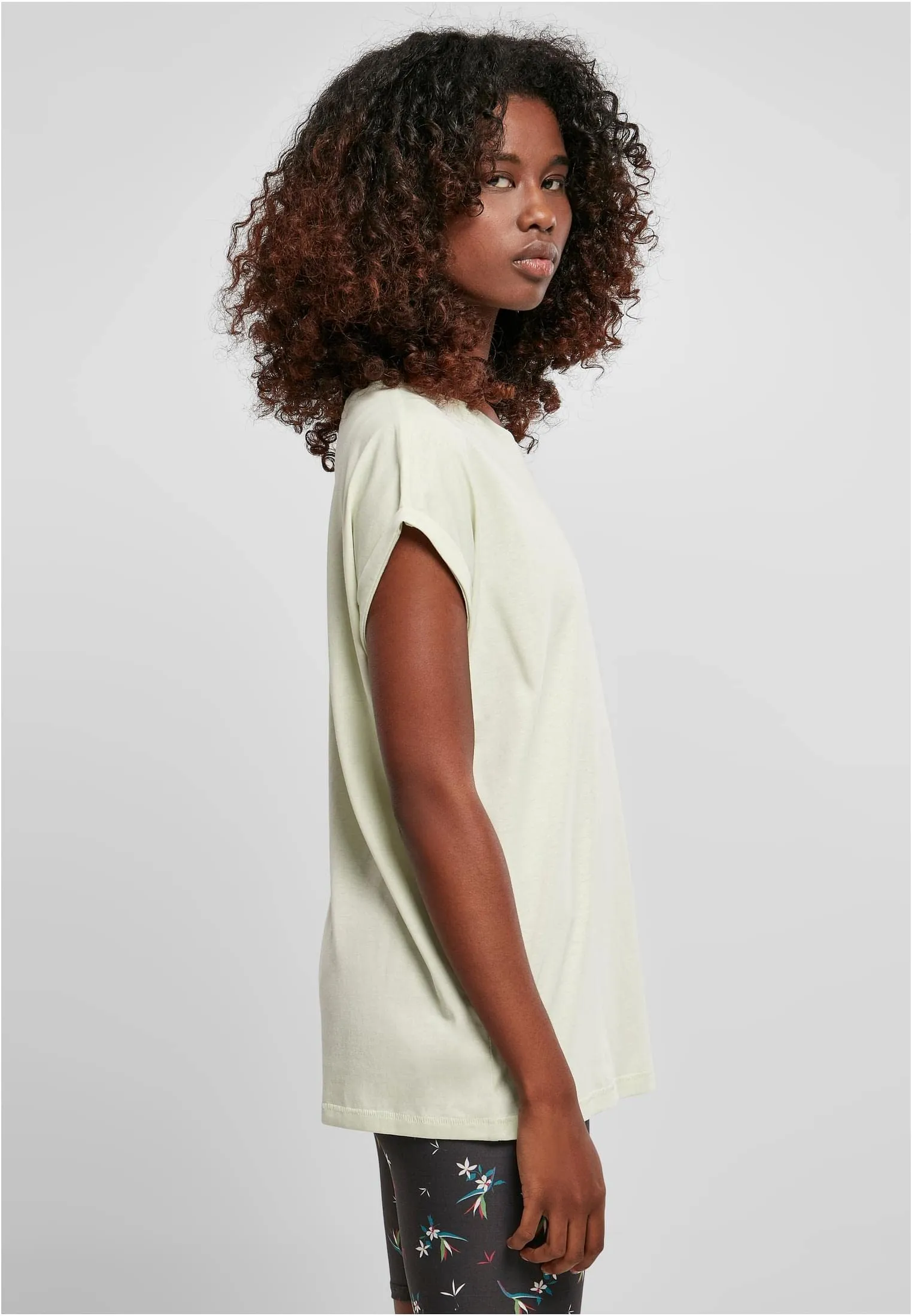 Urban Classics T-shirt da Donna con Manica Arrotolata, Cotone, Rosso Ciliegia, XXL - immagine 10