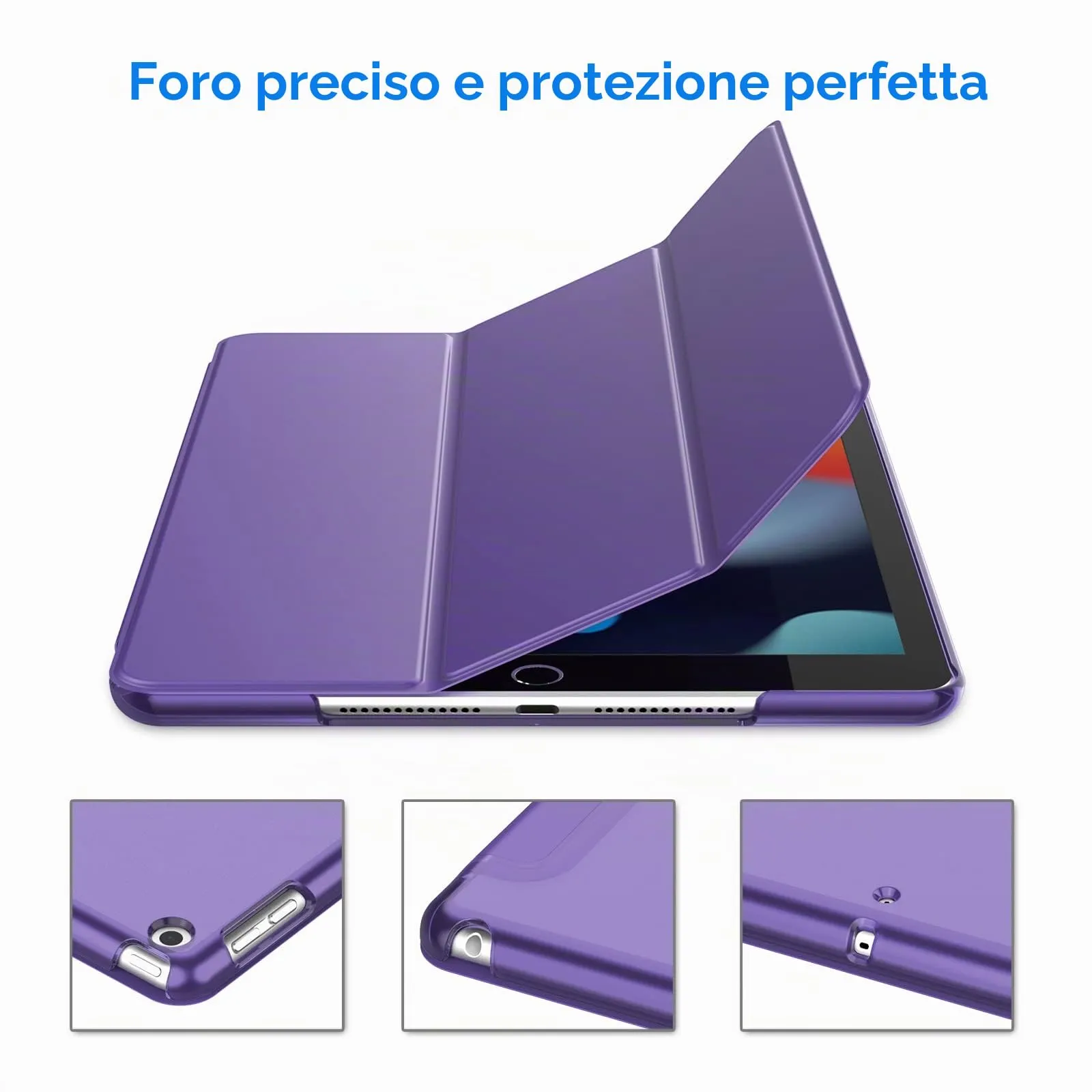 JETech Custodia per iPad 9ª/8ª/7ª Gen 10,2", Viola - immagine 3