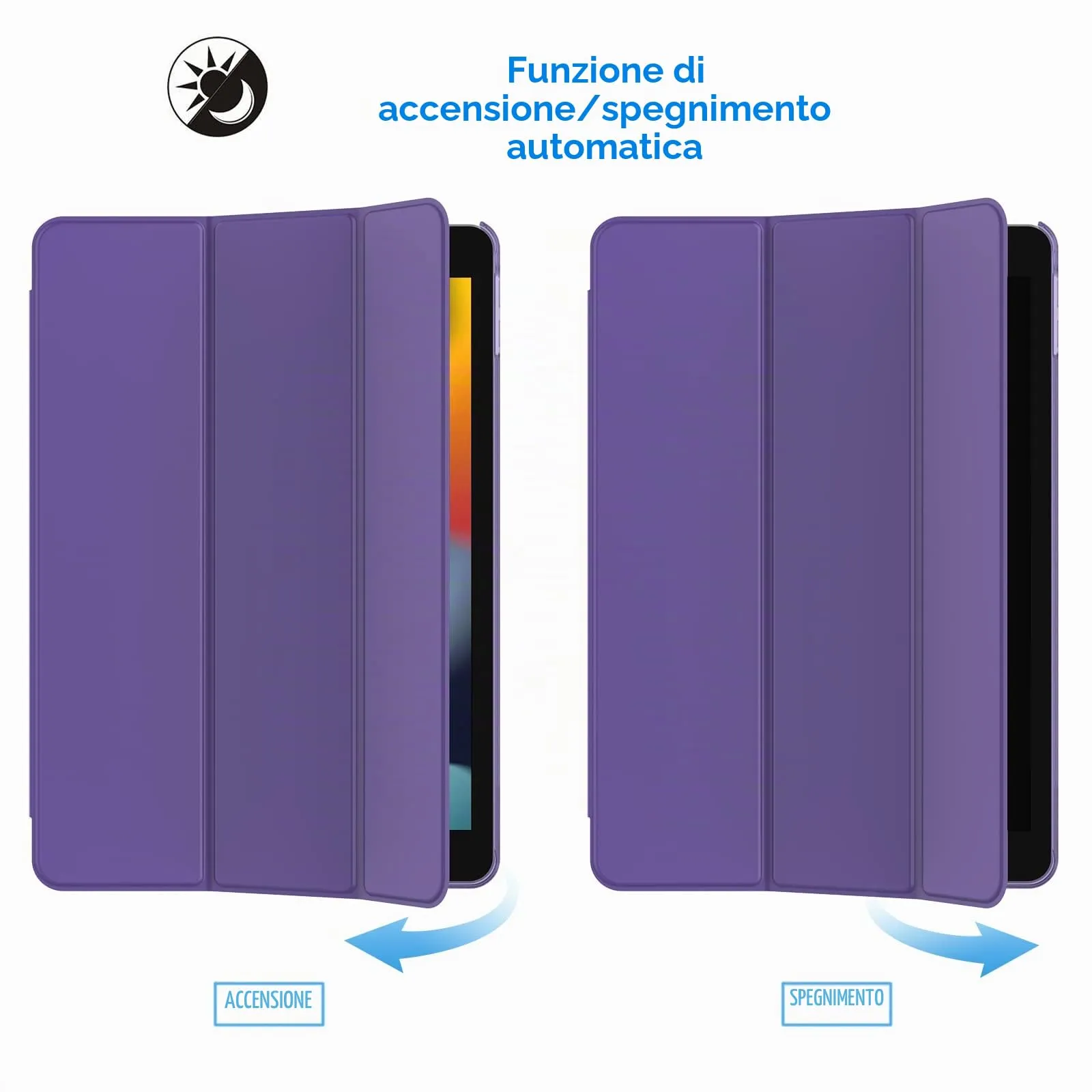 JETech Custodia per iPad 9ª/8ª/7ª Gen 10,2", Viola - immagine 6