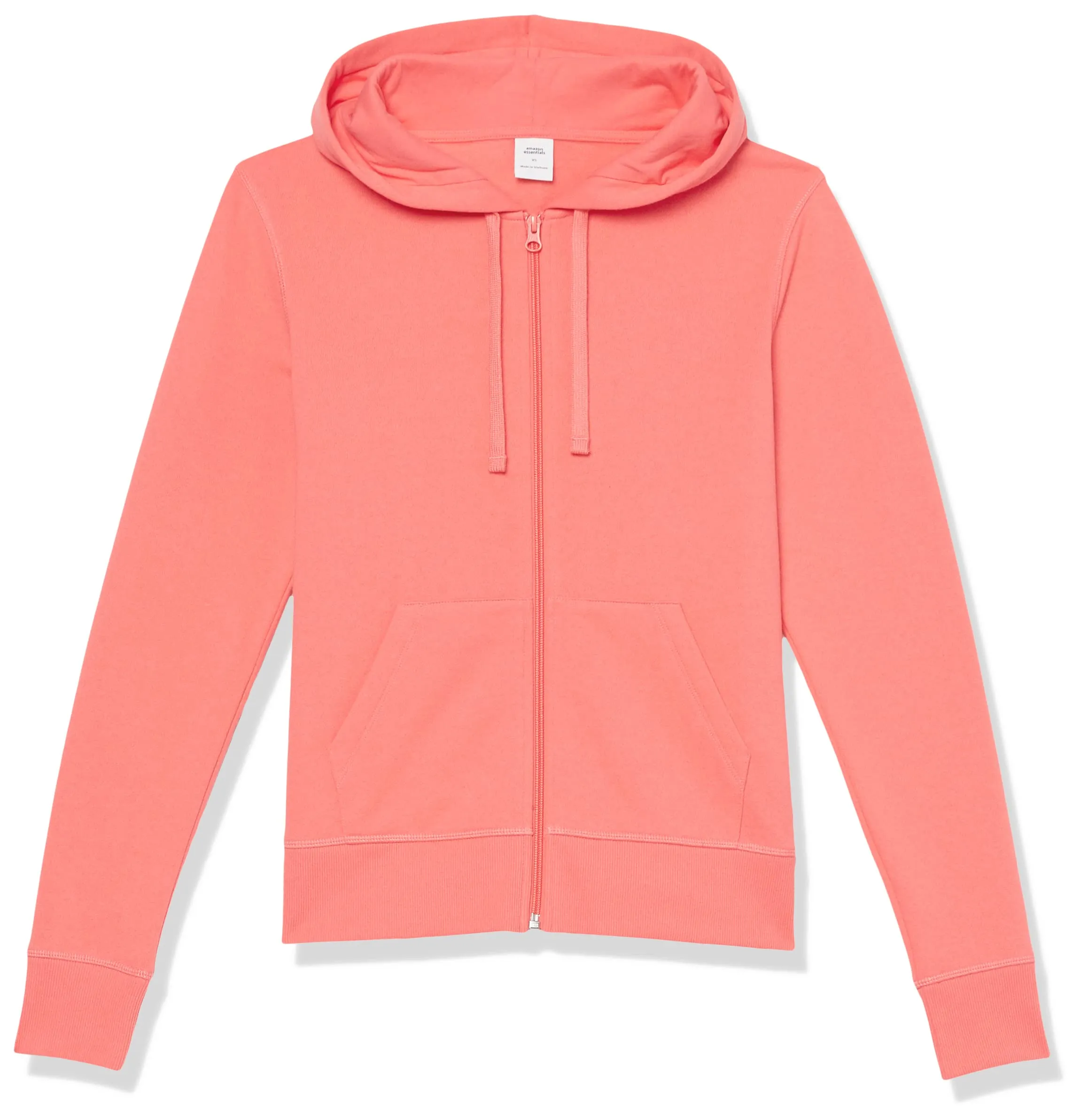 Amazon Essentials Felpa con cappuccio da donna in pile di spugna francese con cerniera intera, Rosa Corallo, XL - immagine 9
