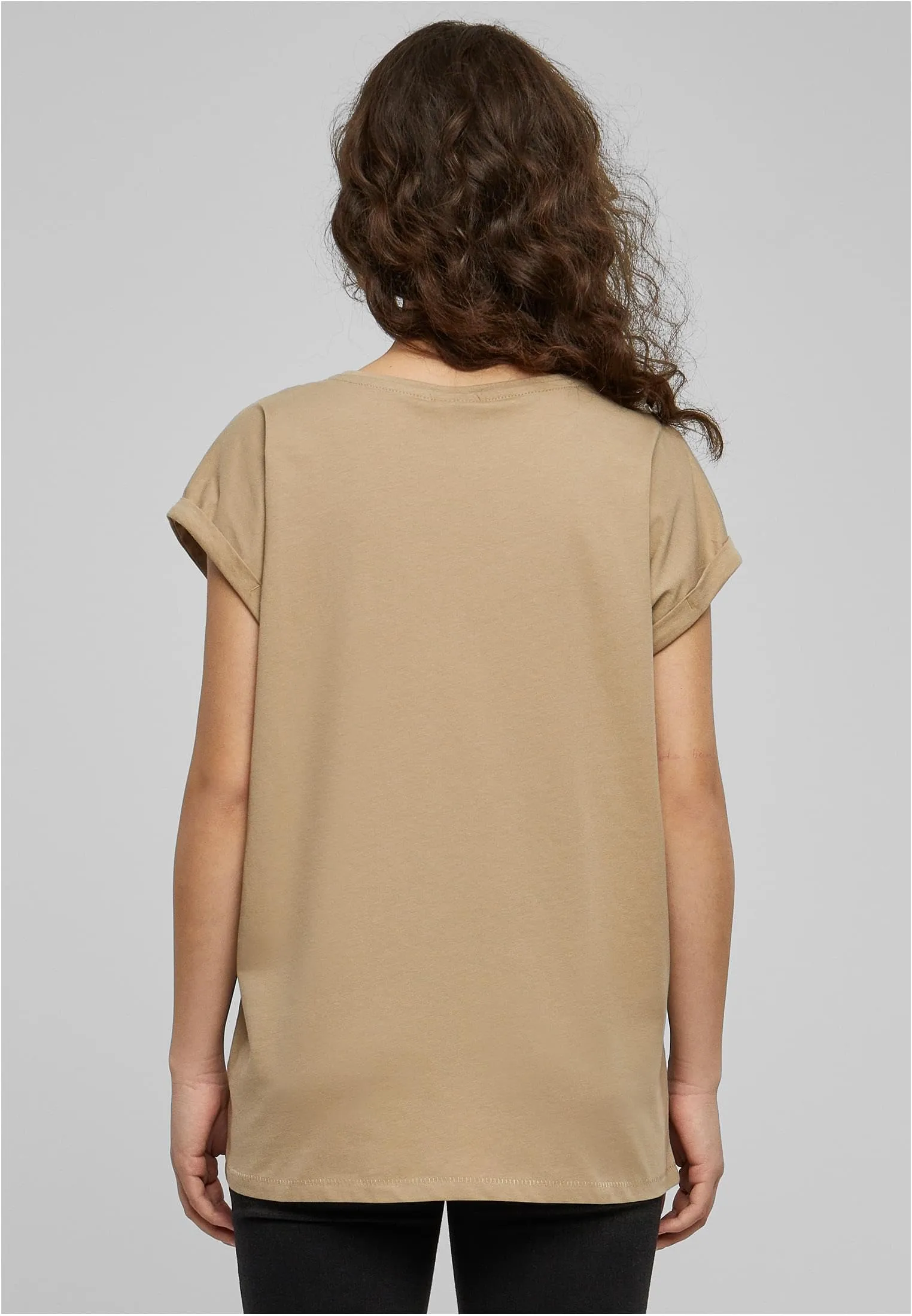 Urban Classics T-shirt da Donna con Manica Arrotolata in Cotone, Rosso Ciliegia, Taglia XXL - immagine 3