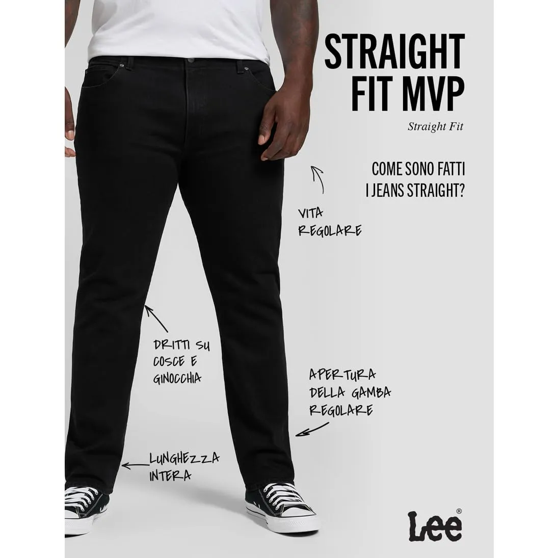 Lee Jeans Uomo Extreme Motion Regular Fit - Nero - immagine 4