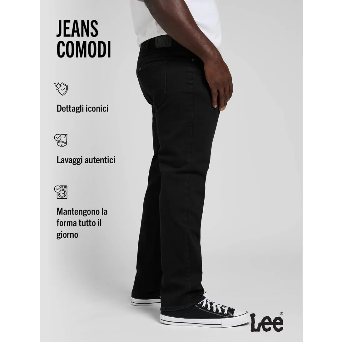 Lee Jeans Uomo Extreme Motion Regular Fit - Nero - immagine 5