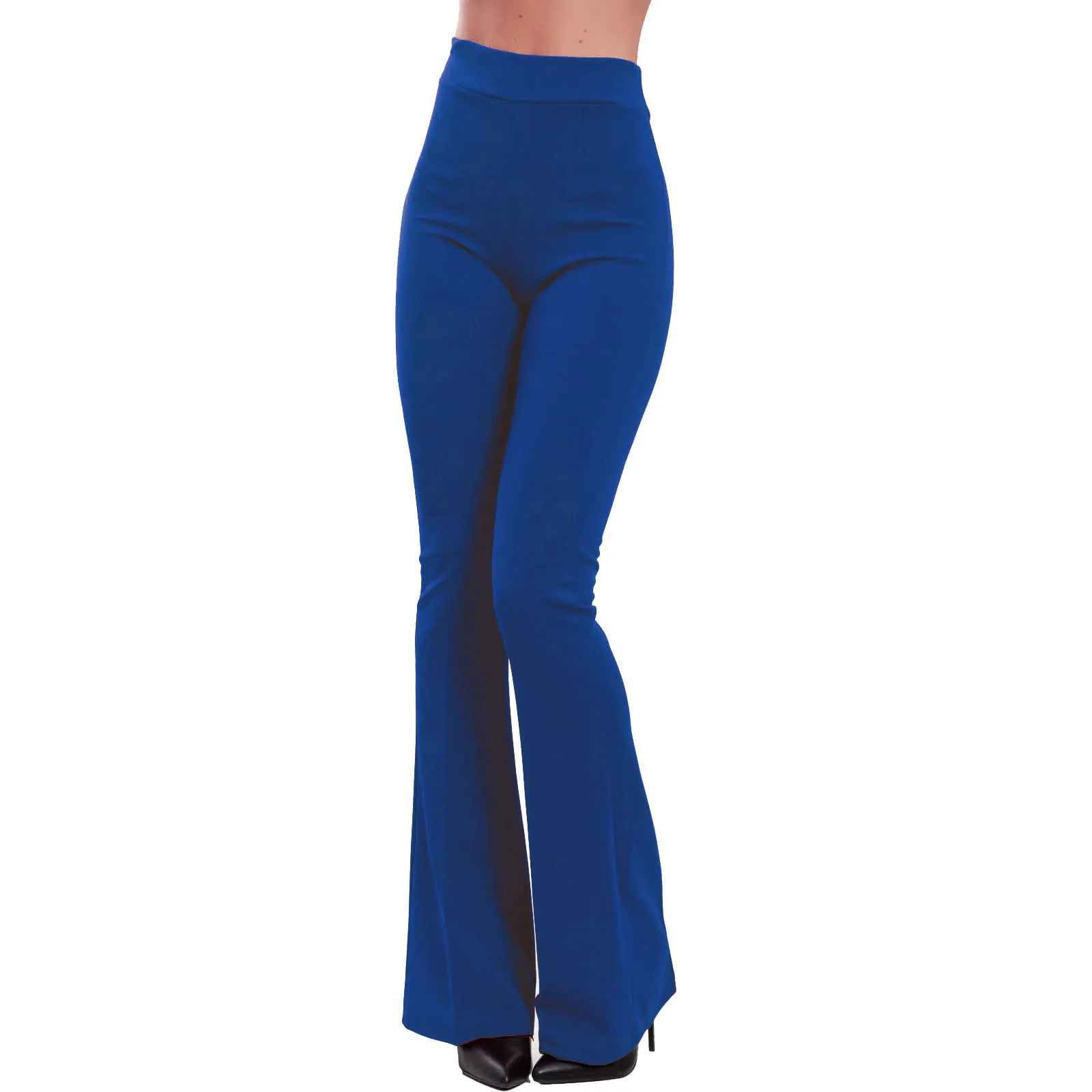 Toocool Pantaloni Donna Campana a Zampa Elefante Elasticizzati JL-2148, M, Blu Elettrico - immagine 1