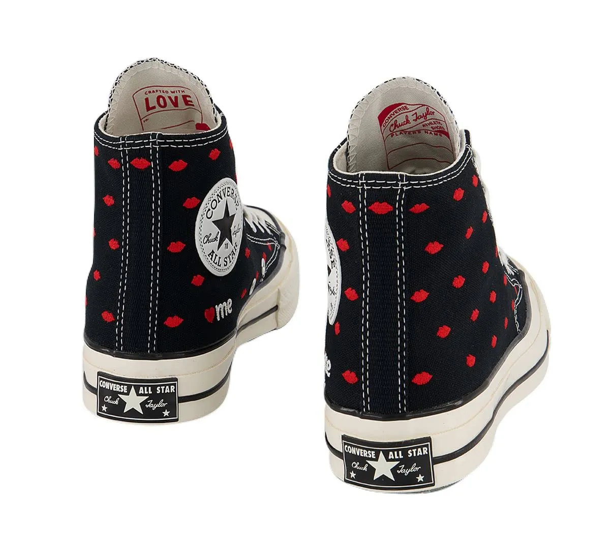 Converse Chuck 70 High Top Mens Fire Pit Garcea Nero, Black University Red Egret, 35.5 EU - immagine 4