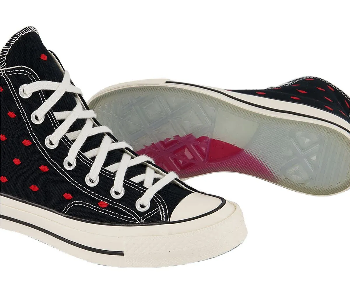 Converse Chuck 70 High Top Mens Black University Red Egret 38.5 EU - immagine 6
