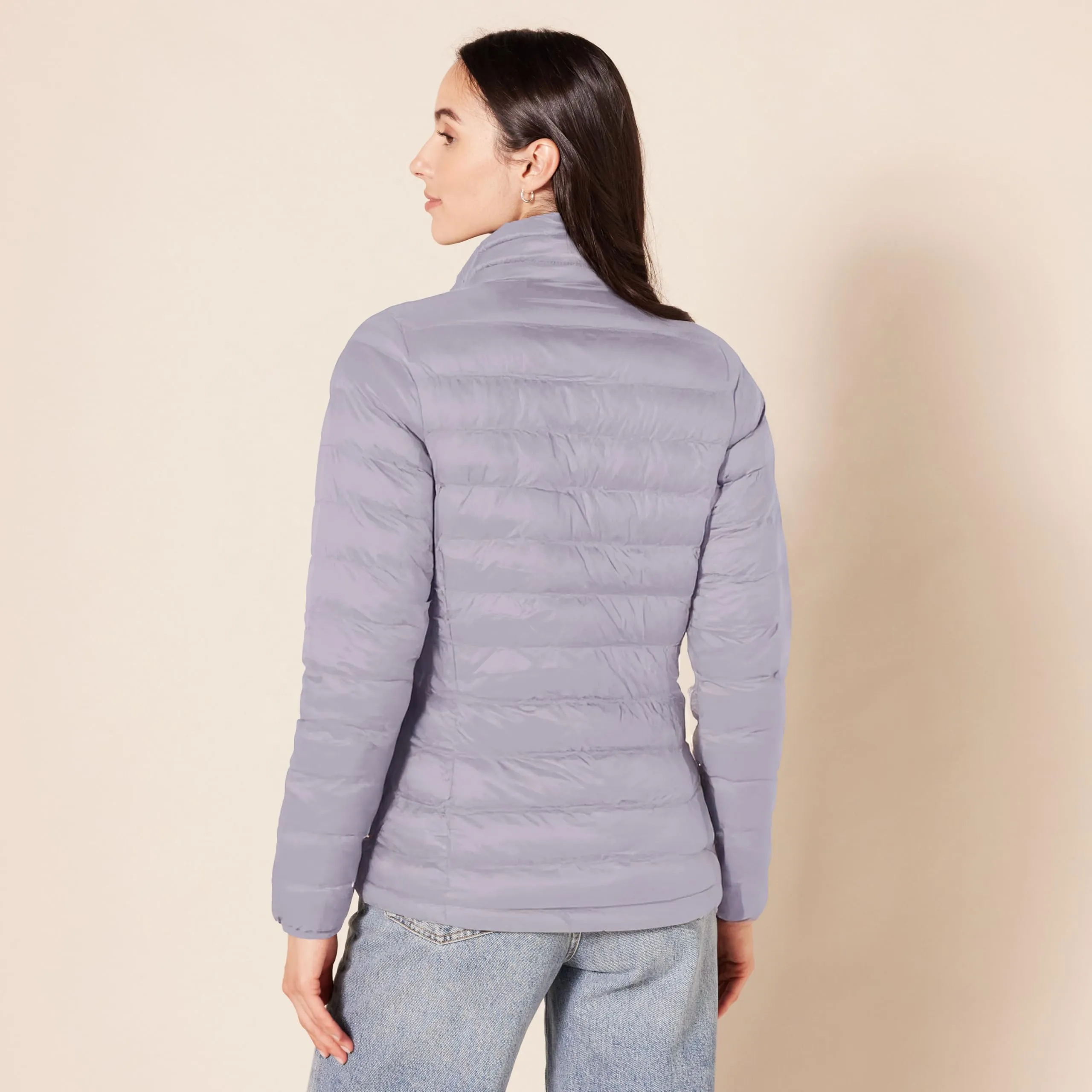 Amazon Essentials Piumino Leggero Resistente all'Acqua Ripiegabile Donna, Dusty Grape, S - immagine 3