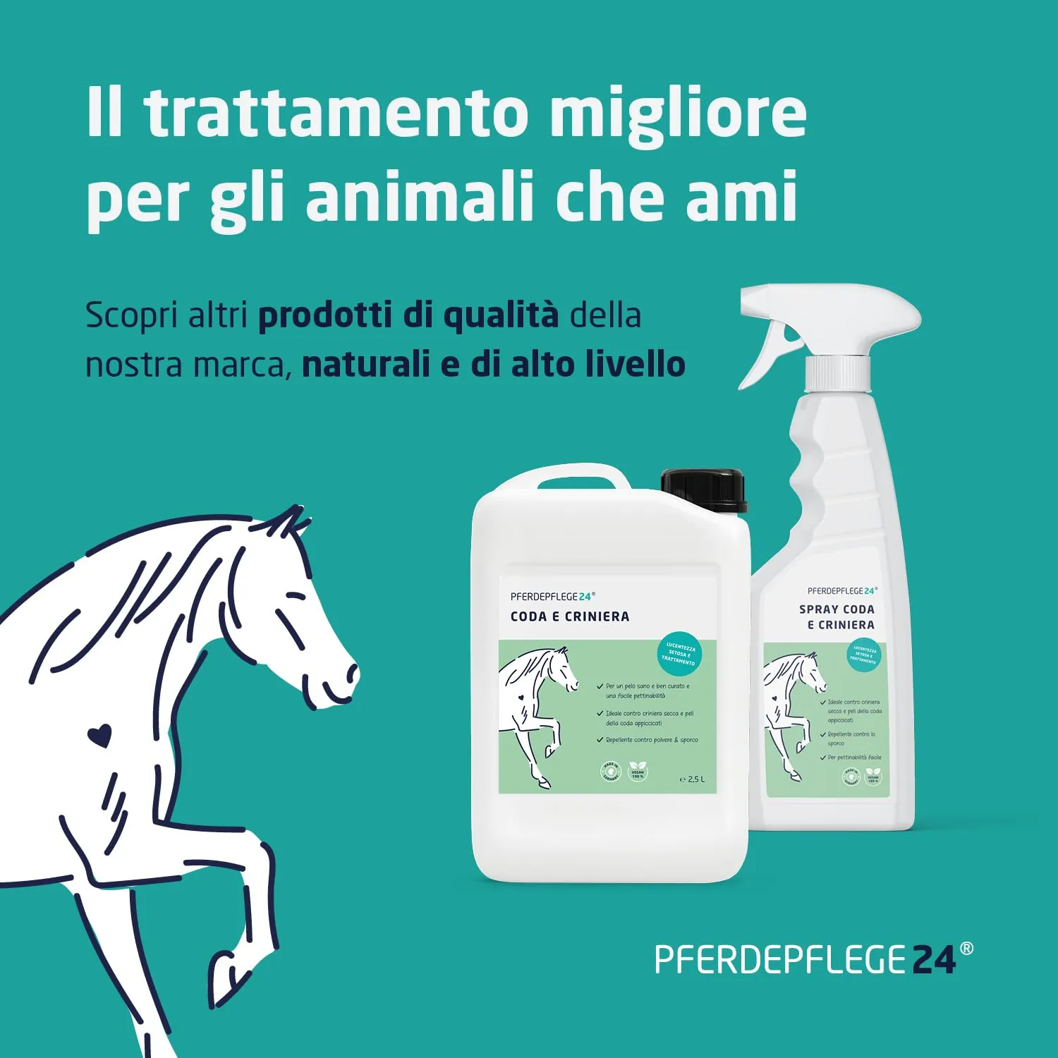 PFERDEPFLEGE24 Repellente Insetti Cavallo Spray con Aloe Vera, 1l - immagine 6