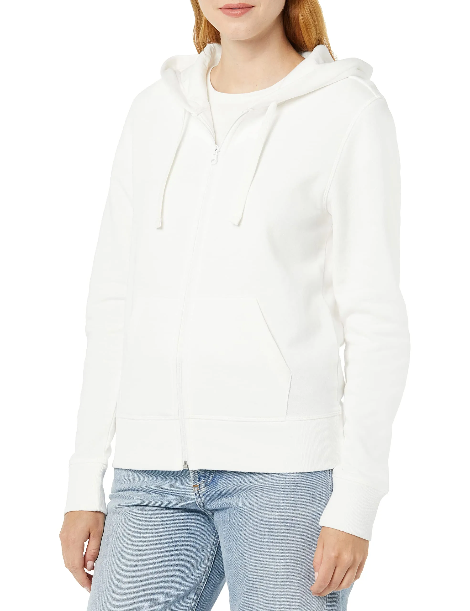 Amazon Essentials Felpa con Cappuccio e Zip Intera da Donna, Avorio, L - immagine 1