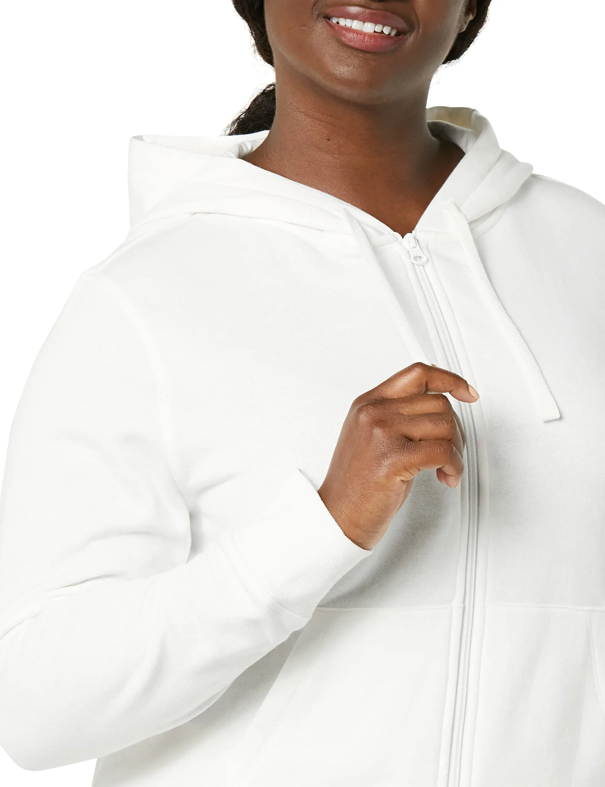 Amazon Essentials Felpa con Cappuccio e Zip Intera da Donna, Avorio, L - immagine 6