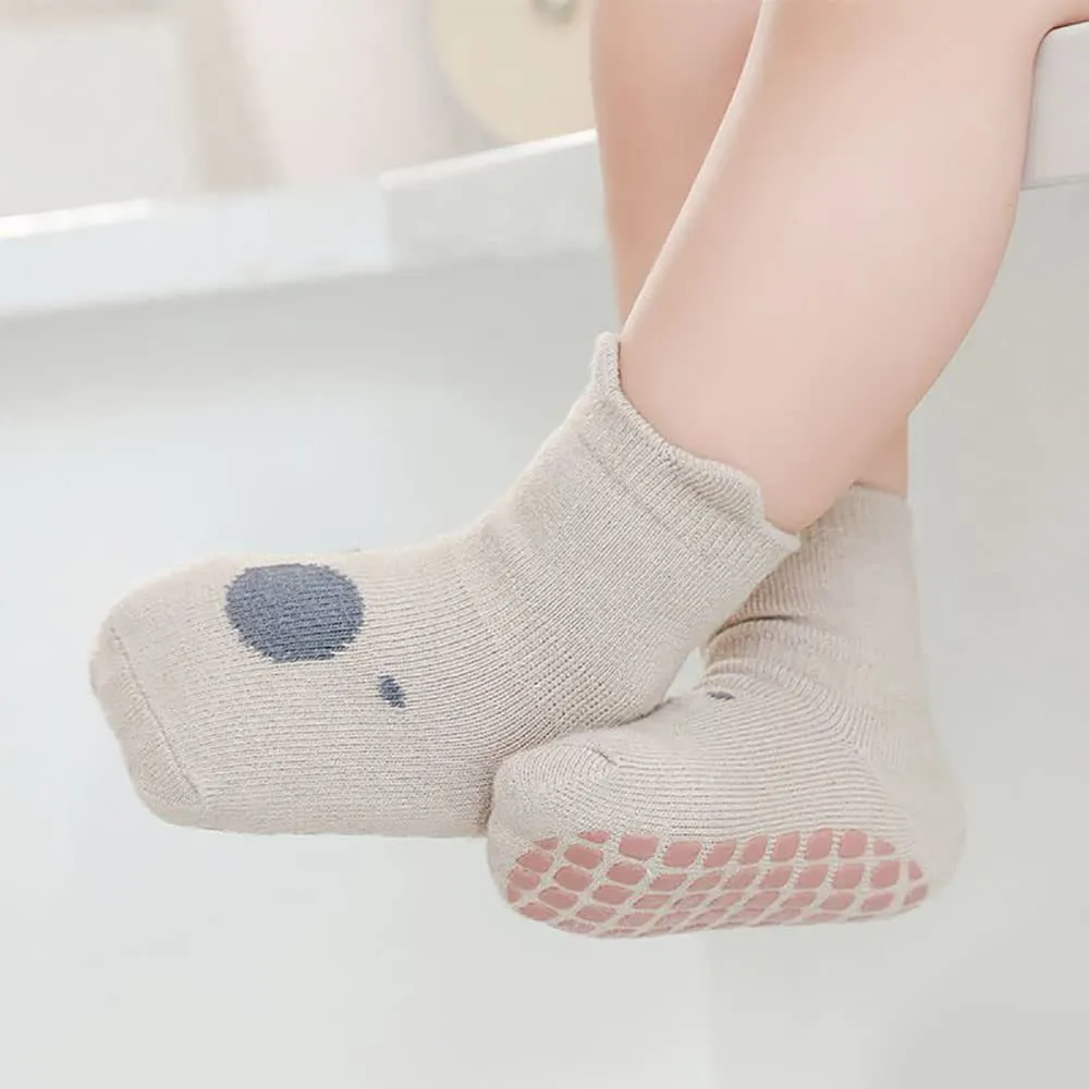 FedMois Calzini Antiscivolo in Cotone per Bambini con Motivi Animali, Multicolore, 1-3 anni, 5 Paia - immagine 2