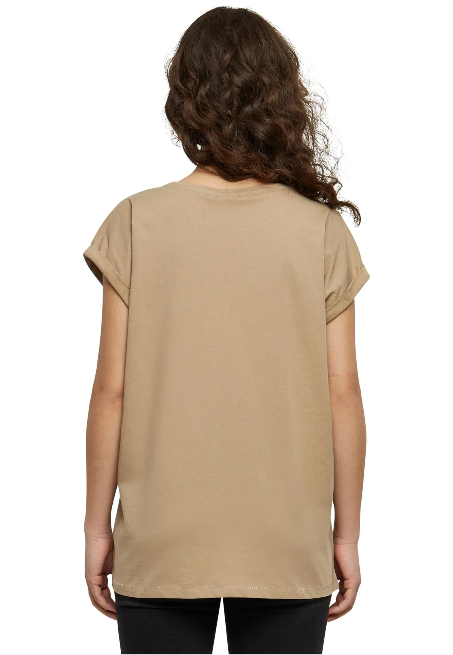 Urban Classics T-shirt da Donna con Manica Arrotolata in Cotone, Rosso Ciliegia, Taglia XXL - immagine 3