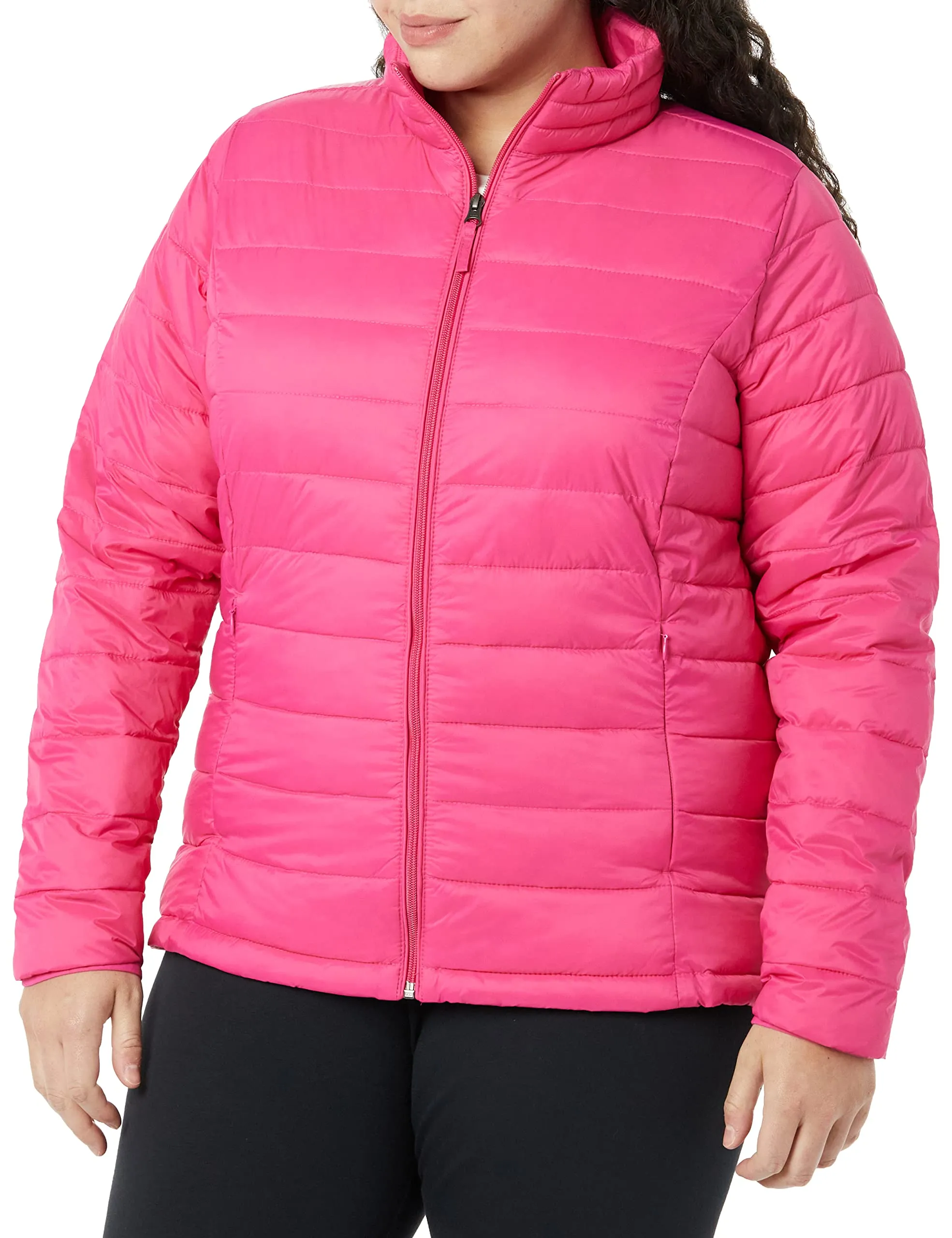 Amazon Essentials Piumino Leggero Resistente all'Acqua Ripiegabile Donna, Rosa Shocking, XS - immagine 1