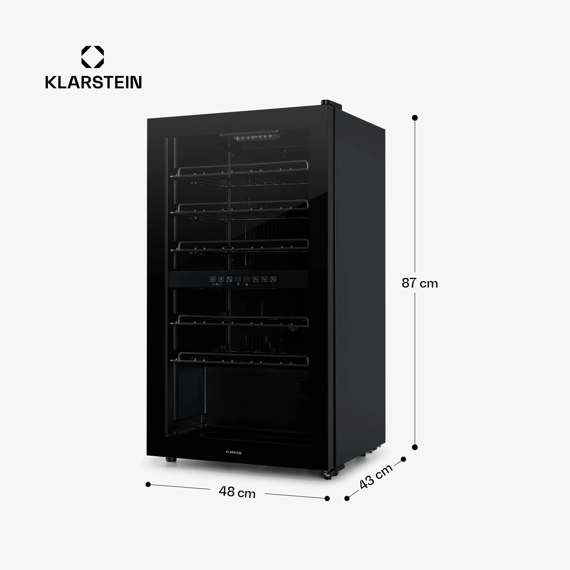 Klarstein Shiraz Cantinetta Vino Nero - 29 Bottiglie, 80 L, Doppia Temperatura - immagine 8