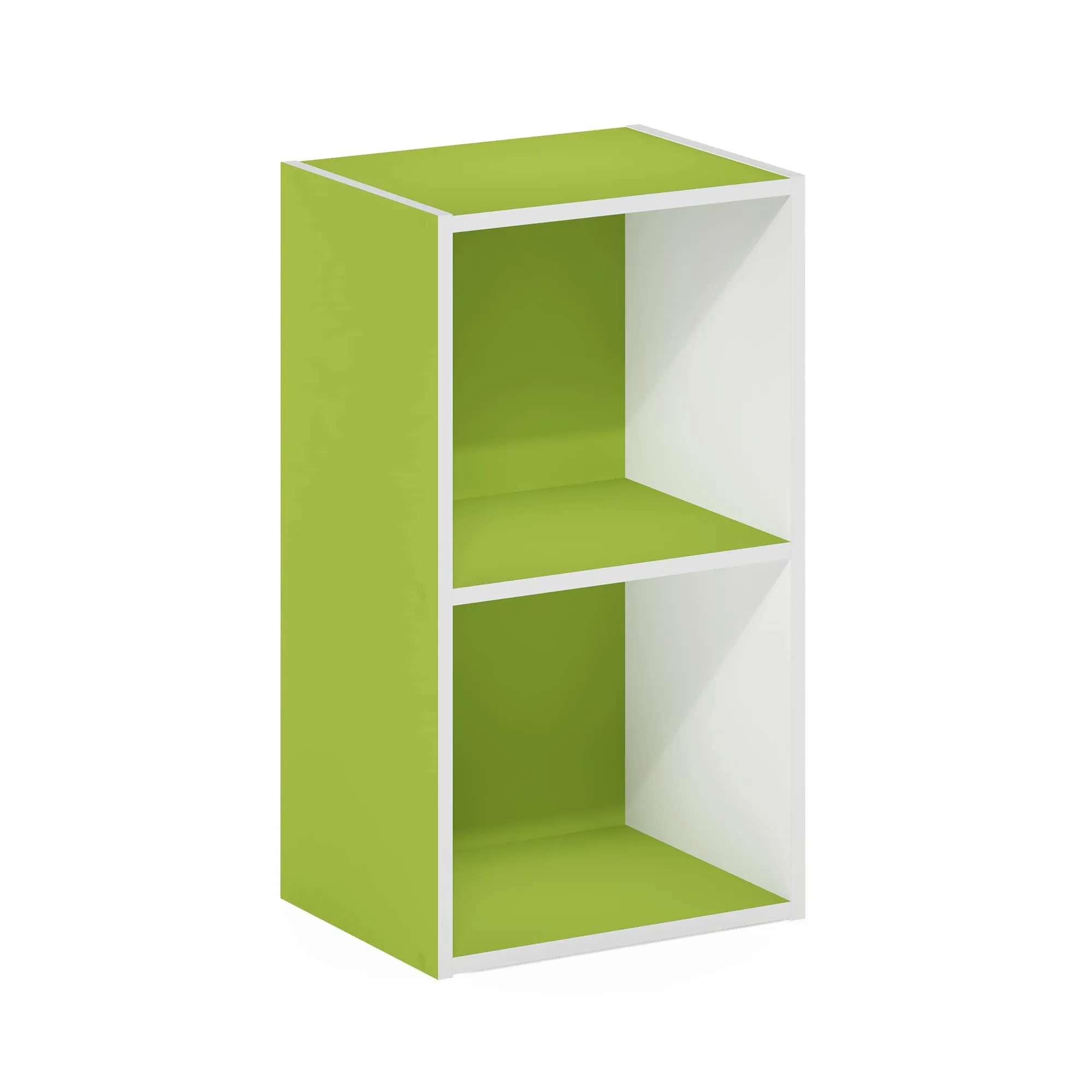 Furinno Pasir Libreria a 2 Ripiani Aperti, Verde/Bianco - immagine 6