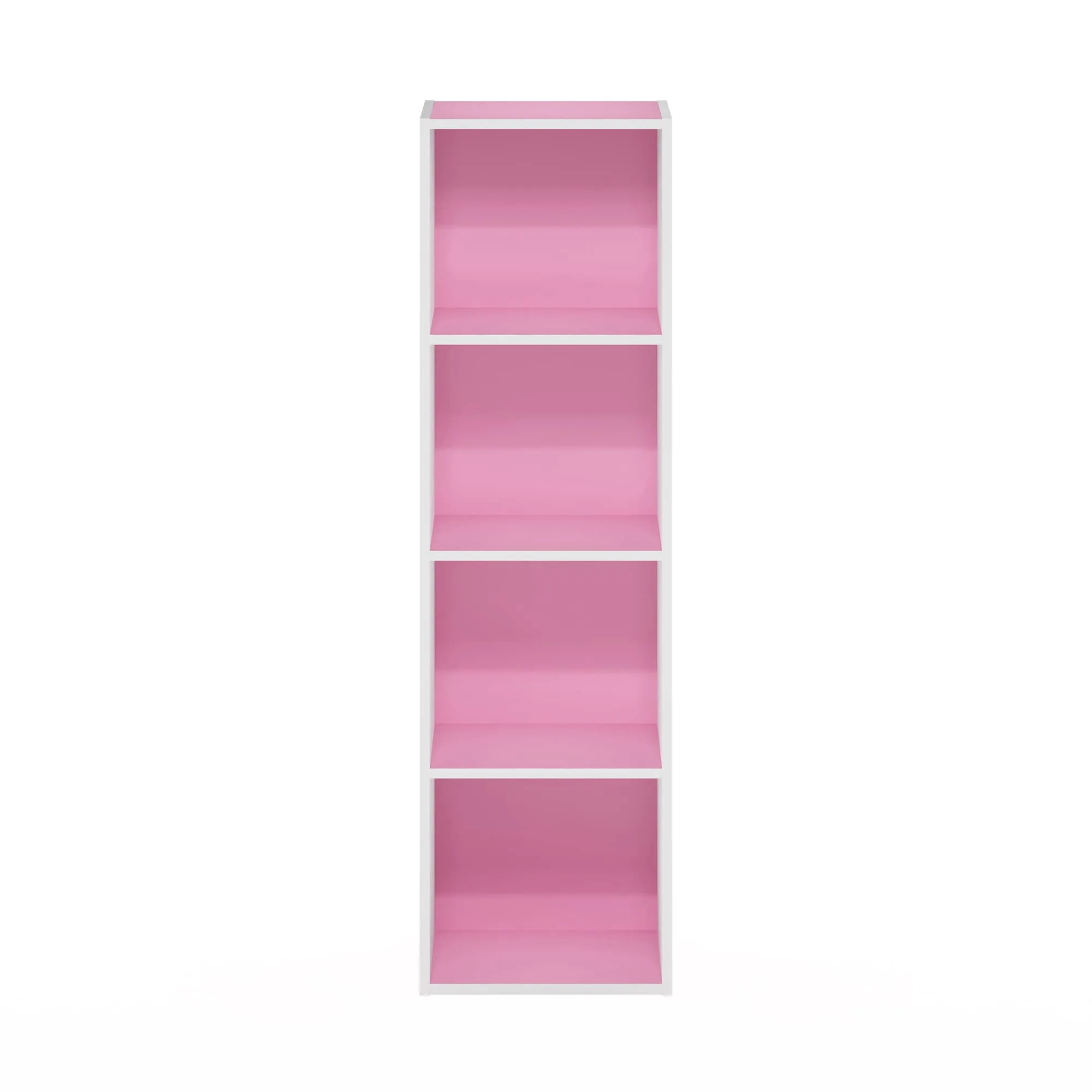 Furinno Libreria a 4 ripiani, Rosa/Bianco - immagine 8