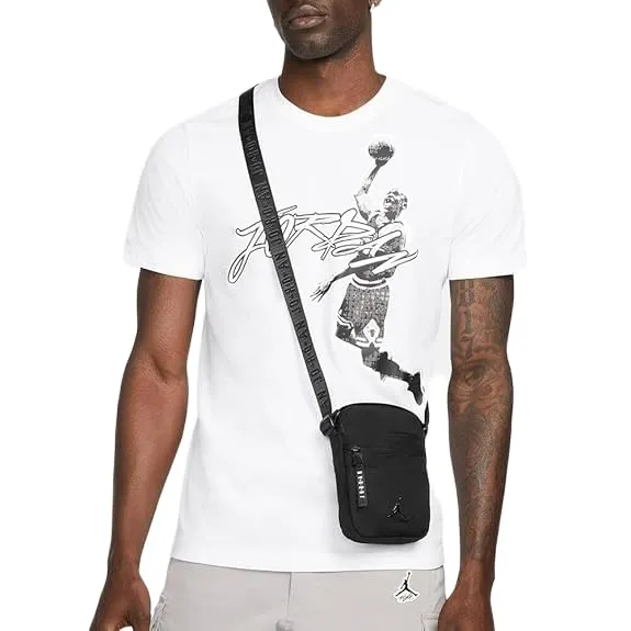 Jordan Unisex Jan Airborne Festival Shoulder Bag - Black, One Size - immagine 4