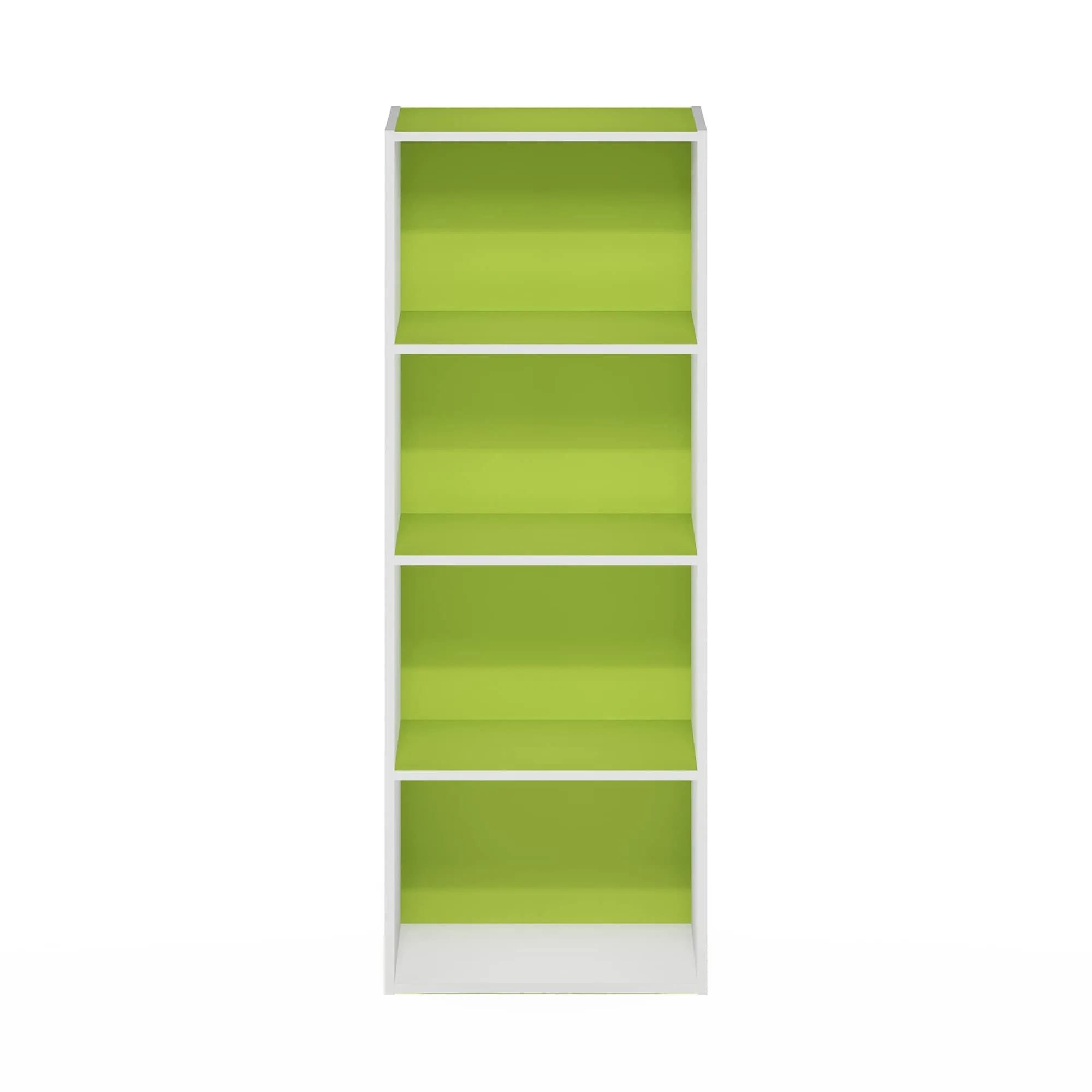 Furinno Luder Libreria a 4 ripiani, Verde/Bianco - immagine 6
