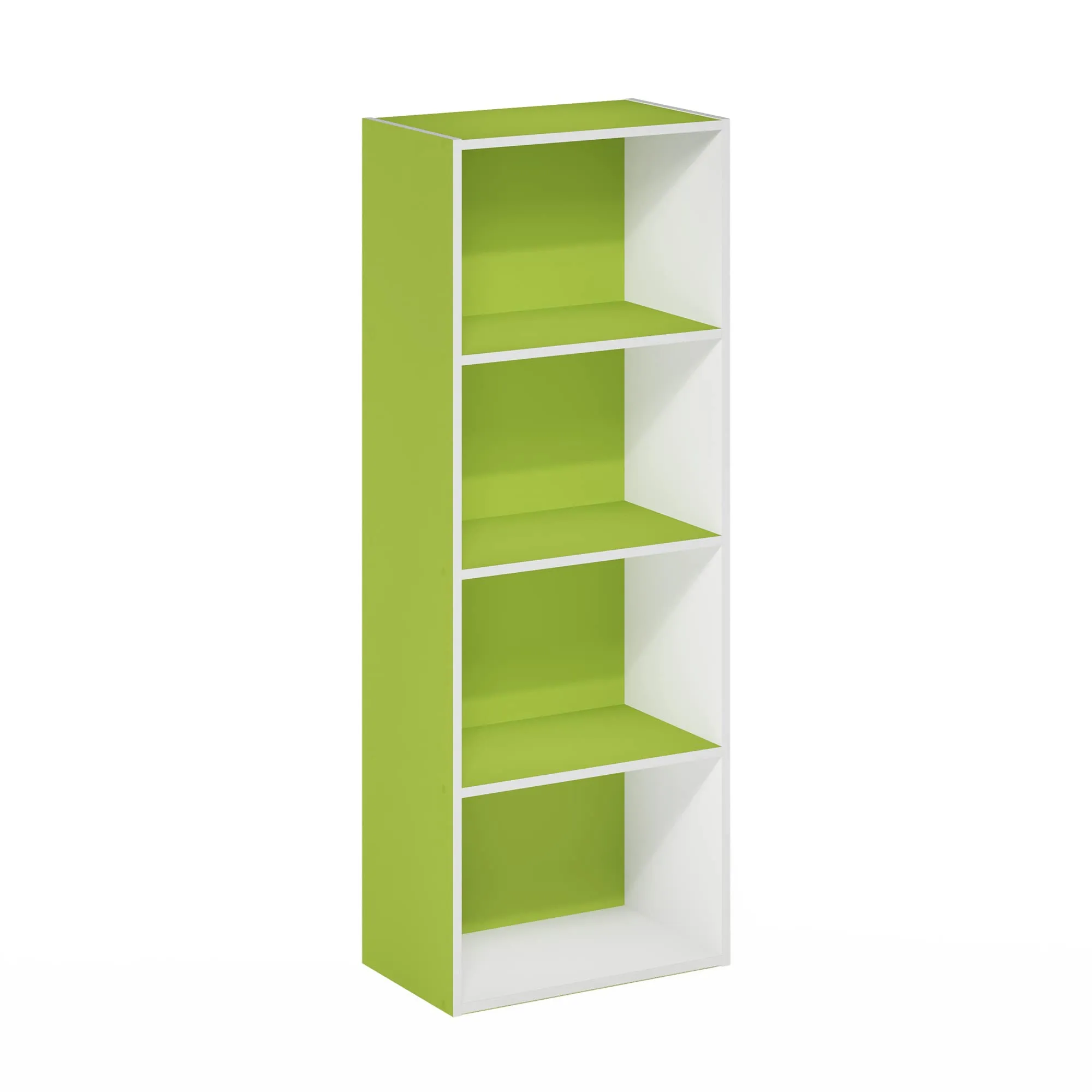 Furinno Luder Libreria a 4 ripiani, Verde/Bianco - immagine 7