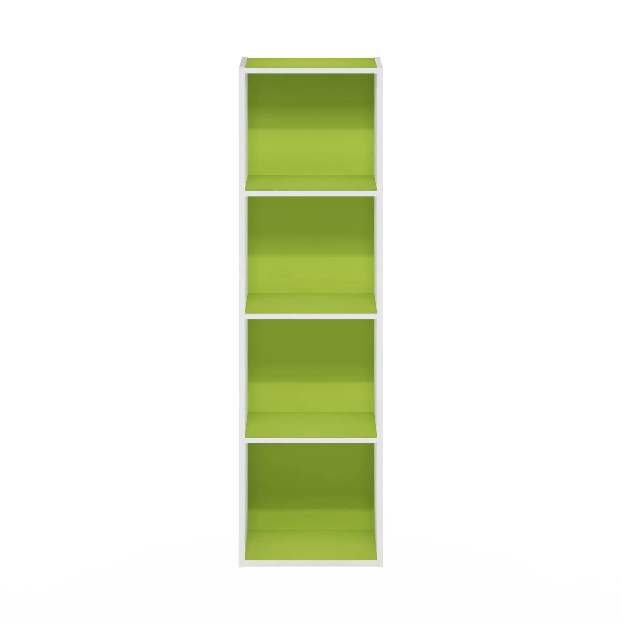 Furinno Pasir Libreria a 4 ripiani aperti, Verde/Bianco - immagine 8