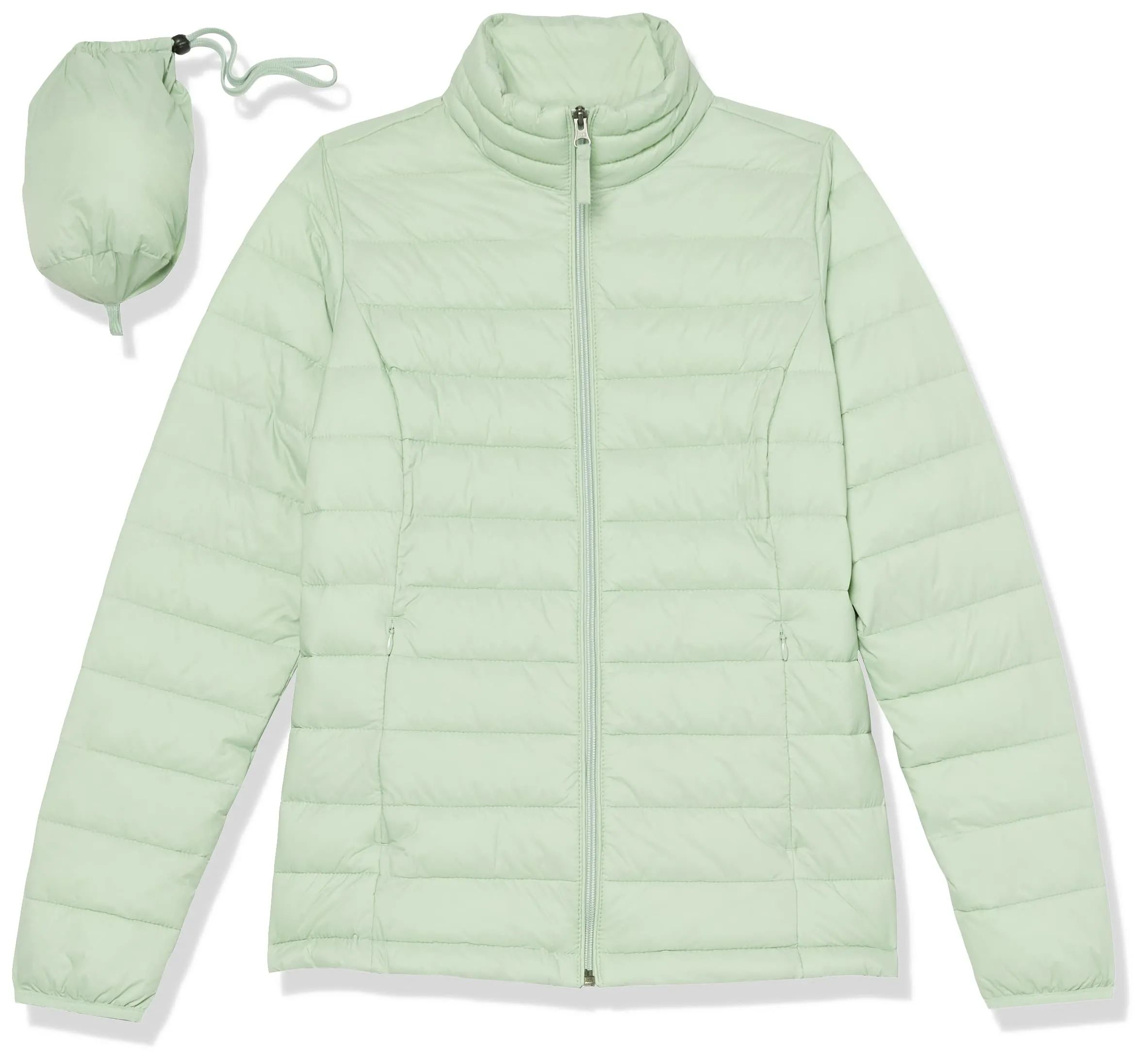 Amazon Essentials Piumino Leggero Resistente all'Acqua Ripiegabile Donna, Verde Salvia, XS - immagine 9