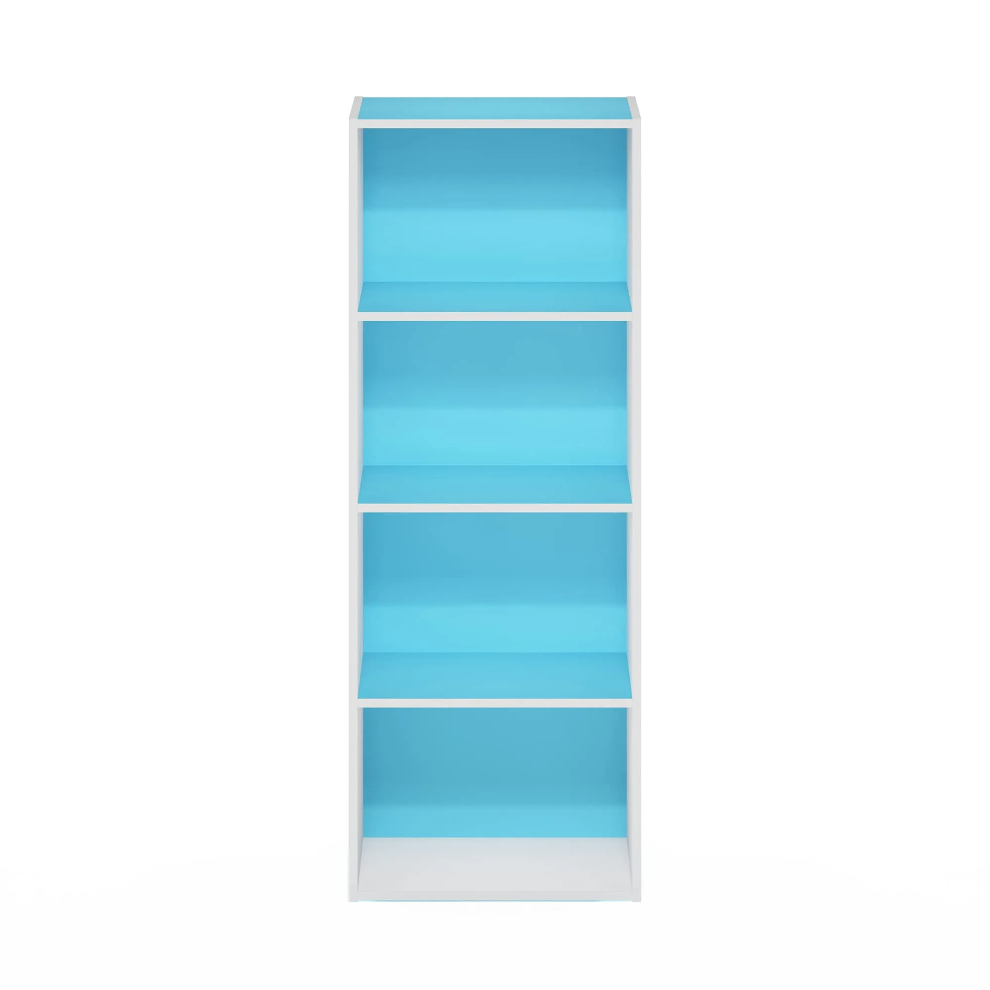 Furinno Luder Libreria a 4 ripiani, Azzurro/Bianco - immagine 6