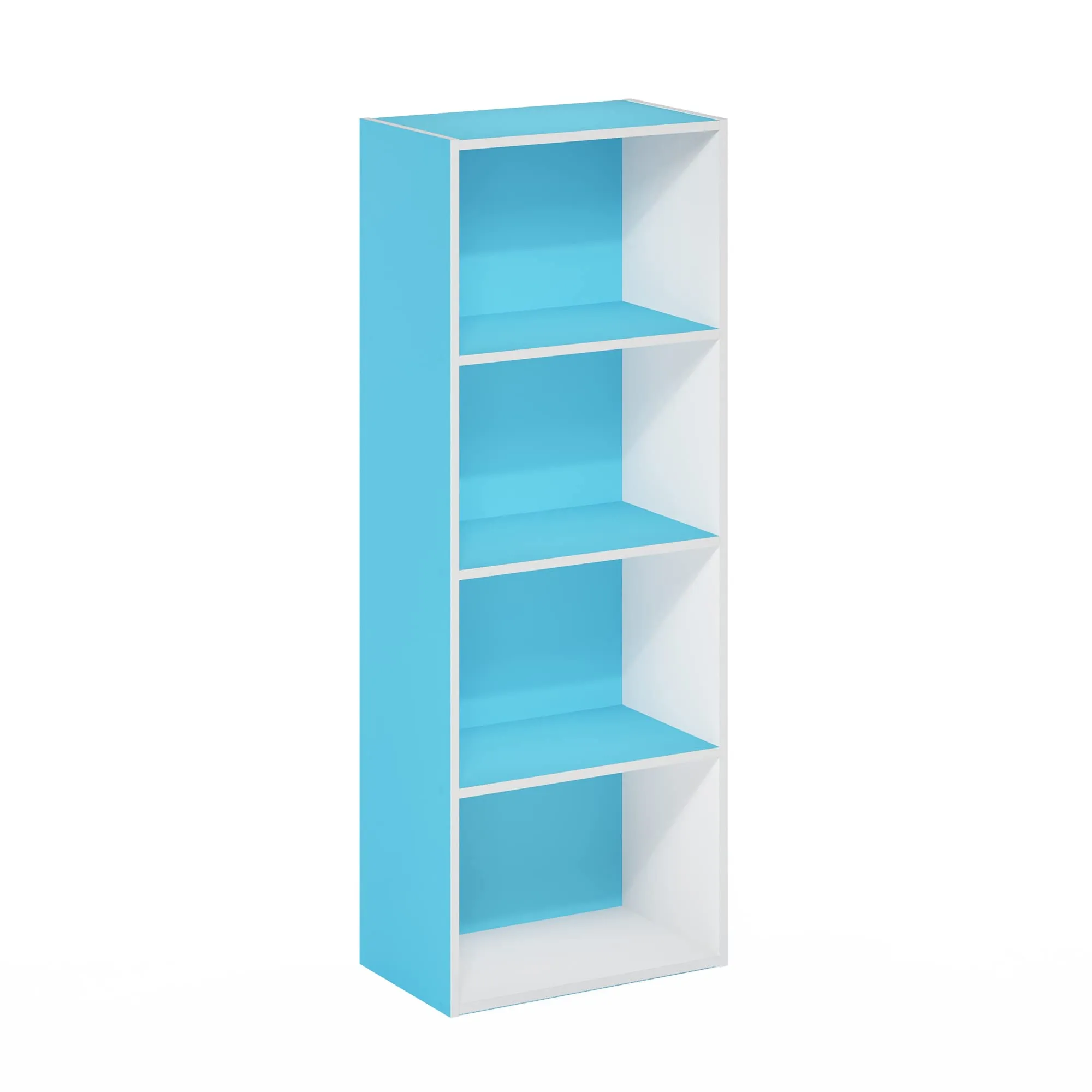 Furinno Luder Libreria a 4 ripiani, Azzurro/Bianco - immagine 7