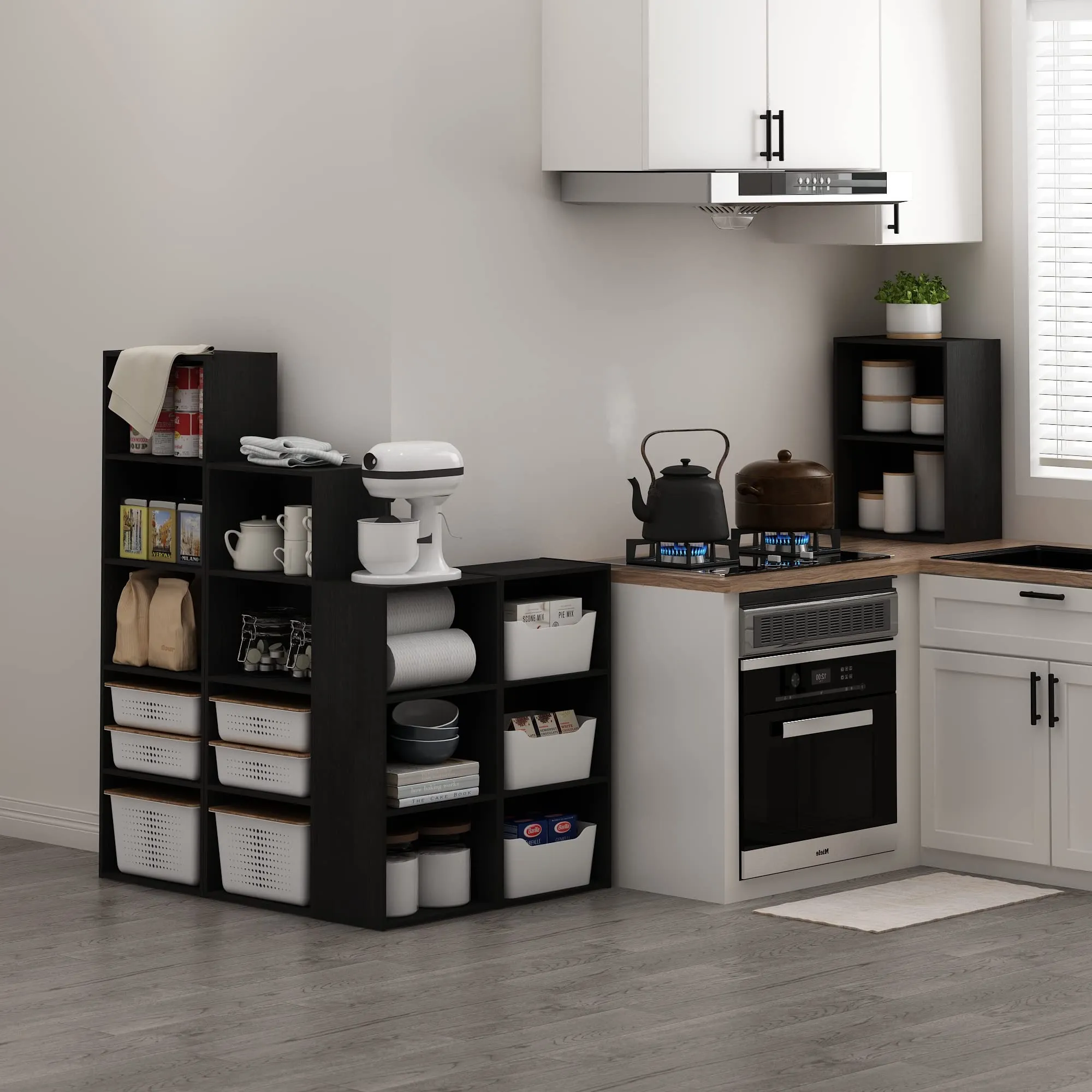 Furinno Luder Libreria a 2 ripiani, Legno Nero - immagine 2