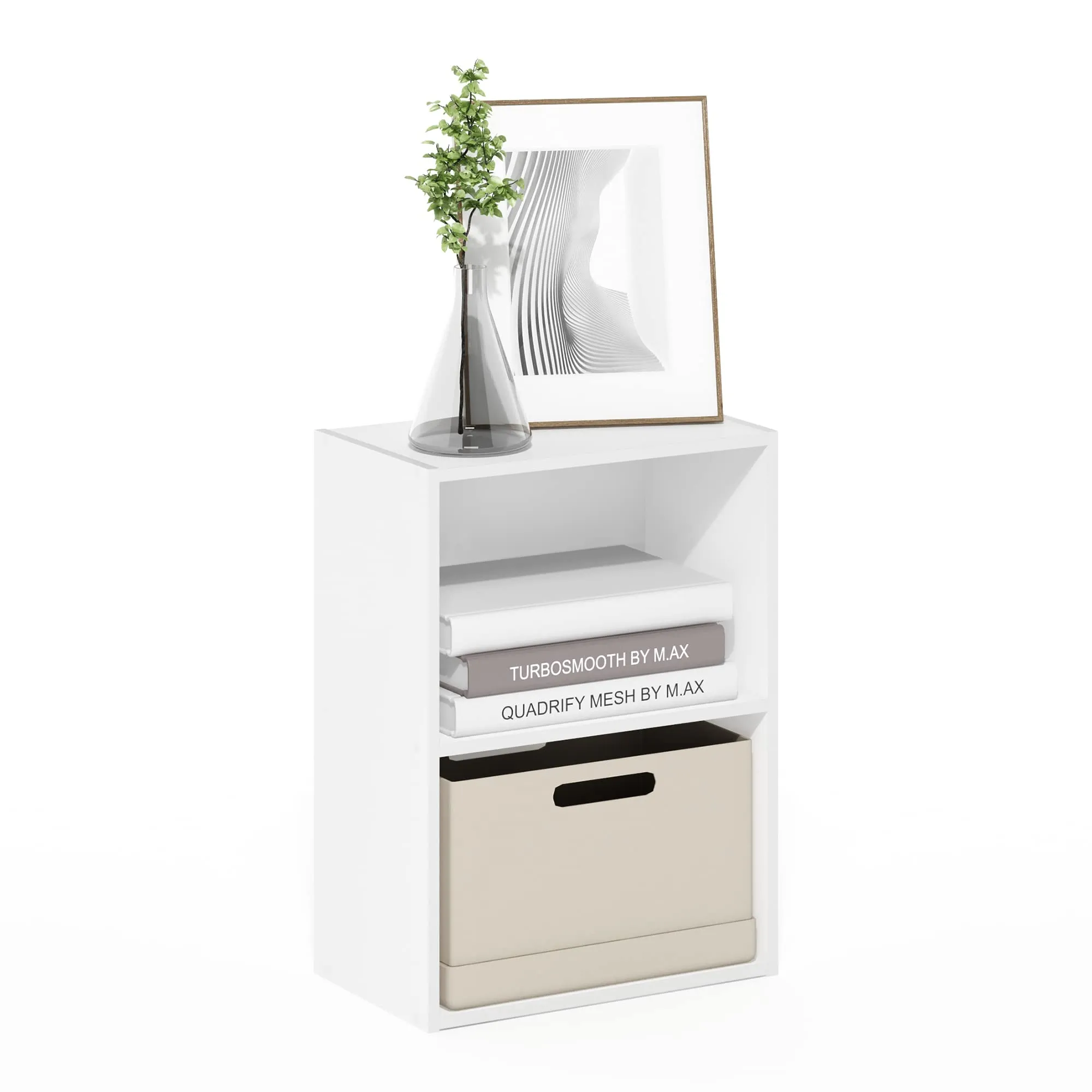 Furinno Luder Libreria a 2 ripiani, Bianca - immagine 5
