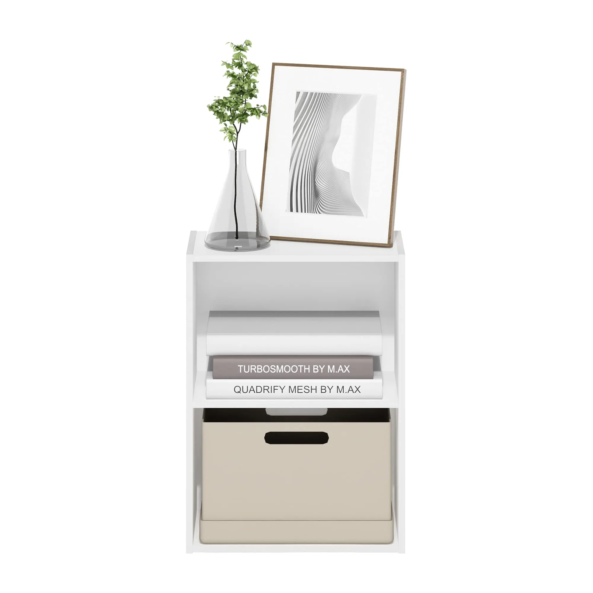 Furinno Luder Libreria a 2 ripiani, Bianca - immagine 6