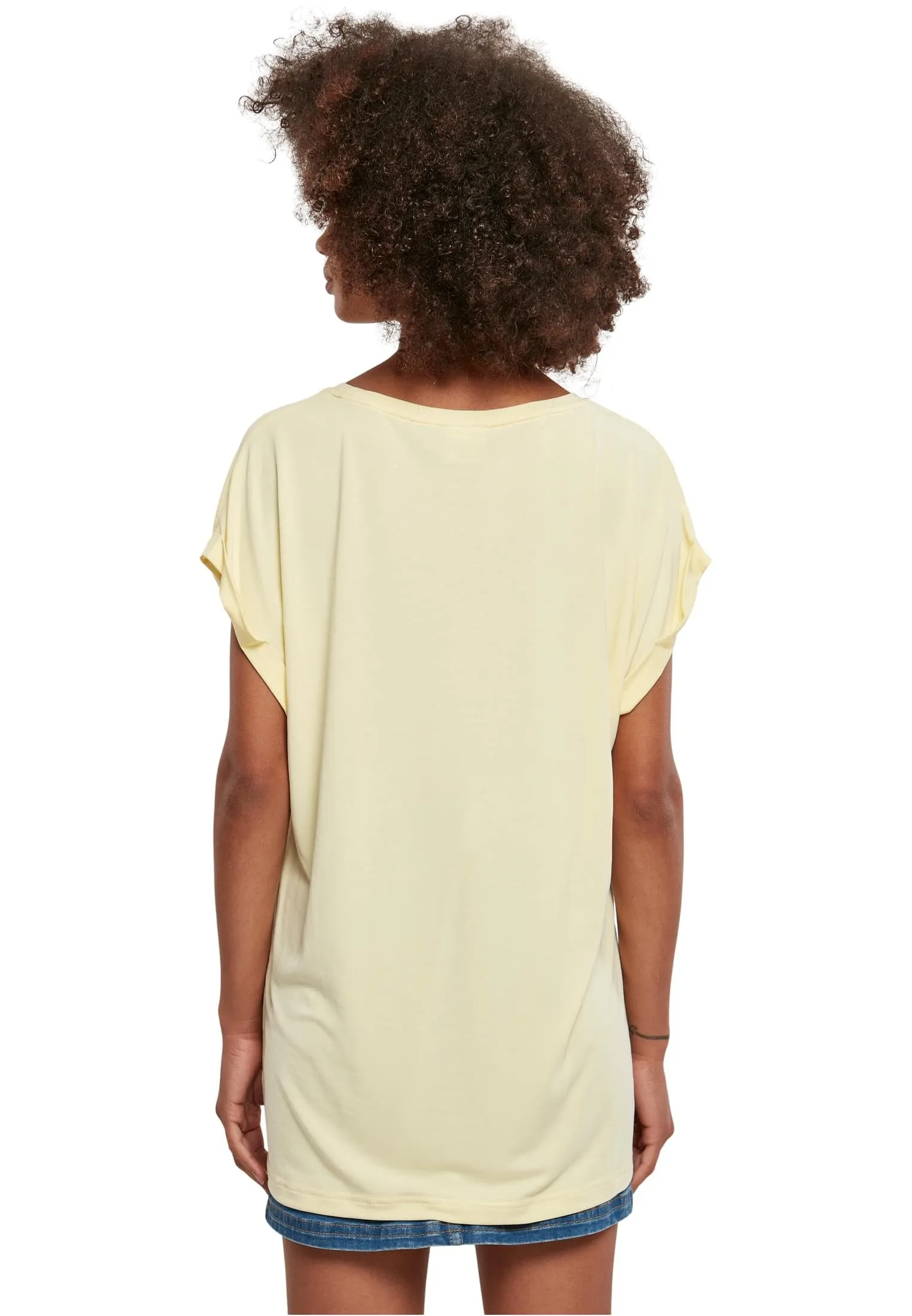 Urban Classics Maglietta Donna a Maniche Corte Oblique in Jersey TB4092 - immagine 2
